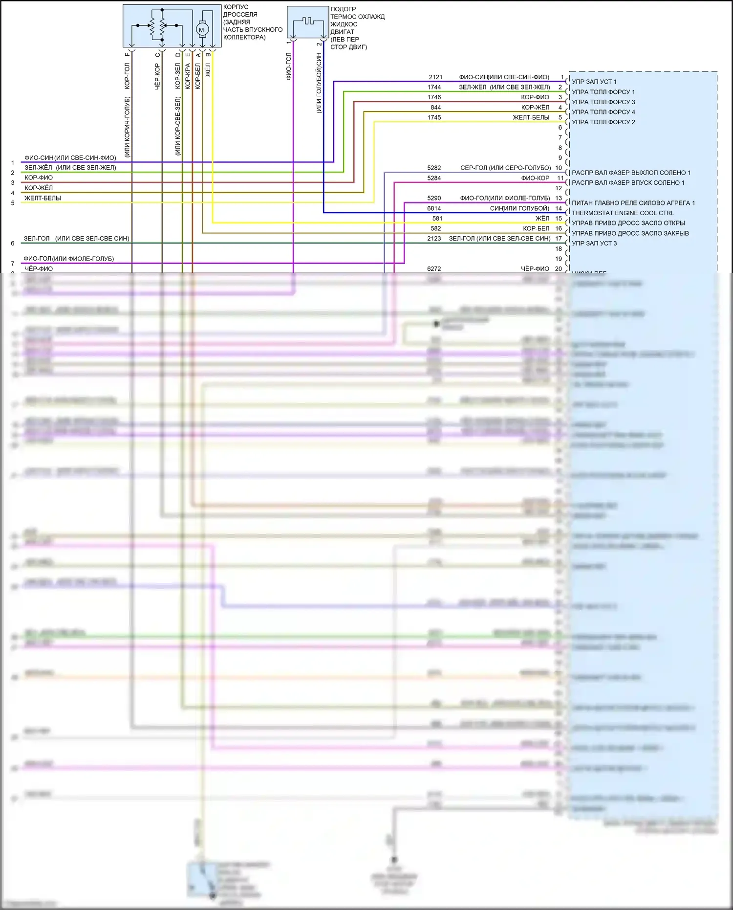 Trax Chevrolet I (2013-2017): Электросхема двигателя 1.4l vin b (6 из 6) 