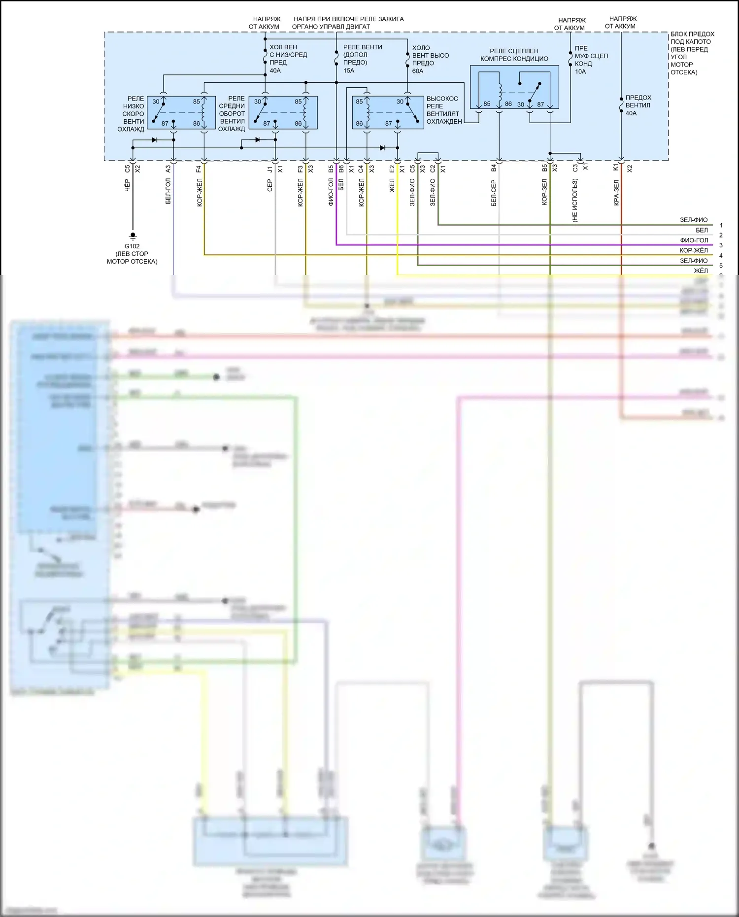 Trax Chevrolet I (2013-2017): Электросхема ручного кондиционера (1 из 3) 