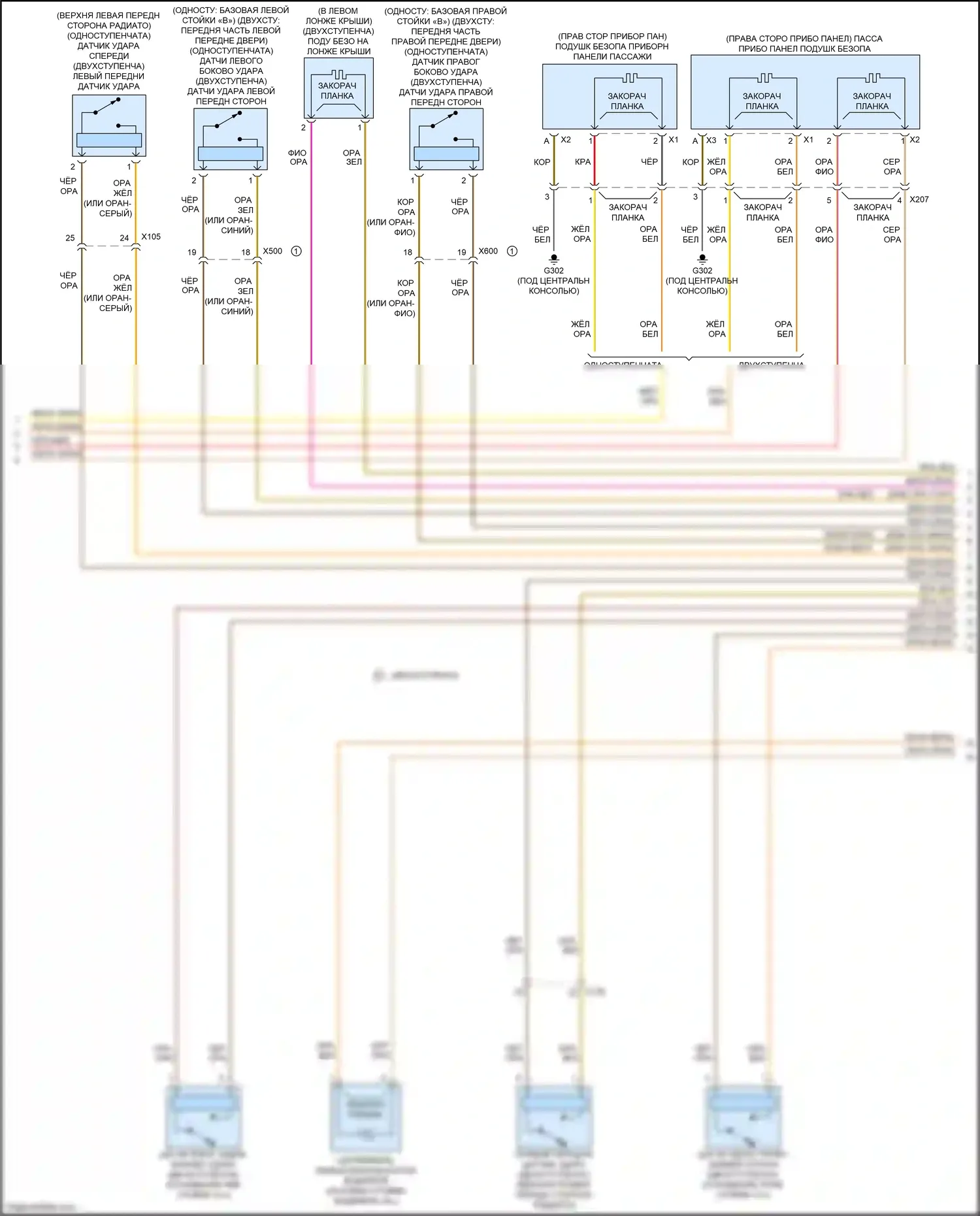 Trax Chevrolet I (2013-2017): Электросхема подушек безопасности (2 из 4) 