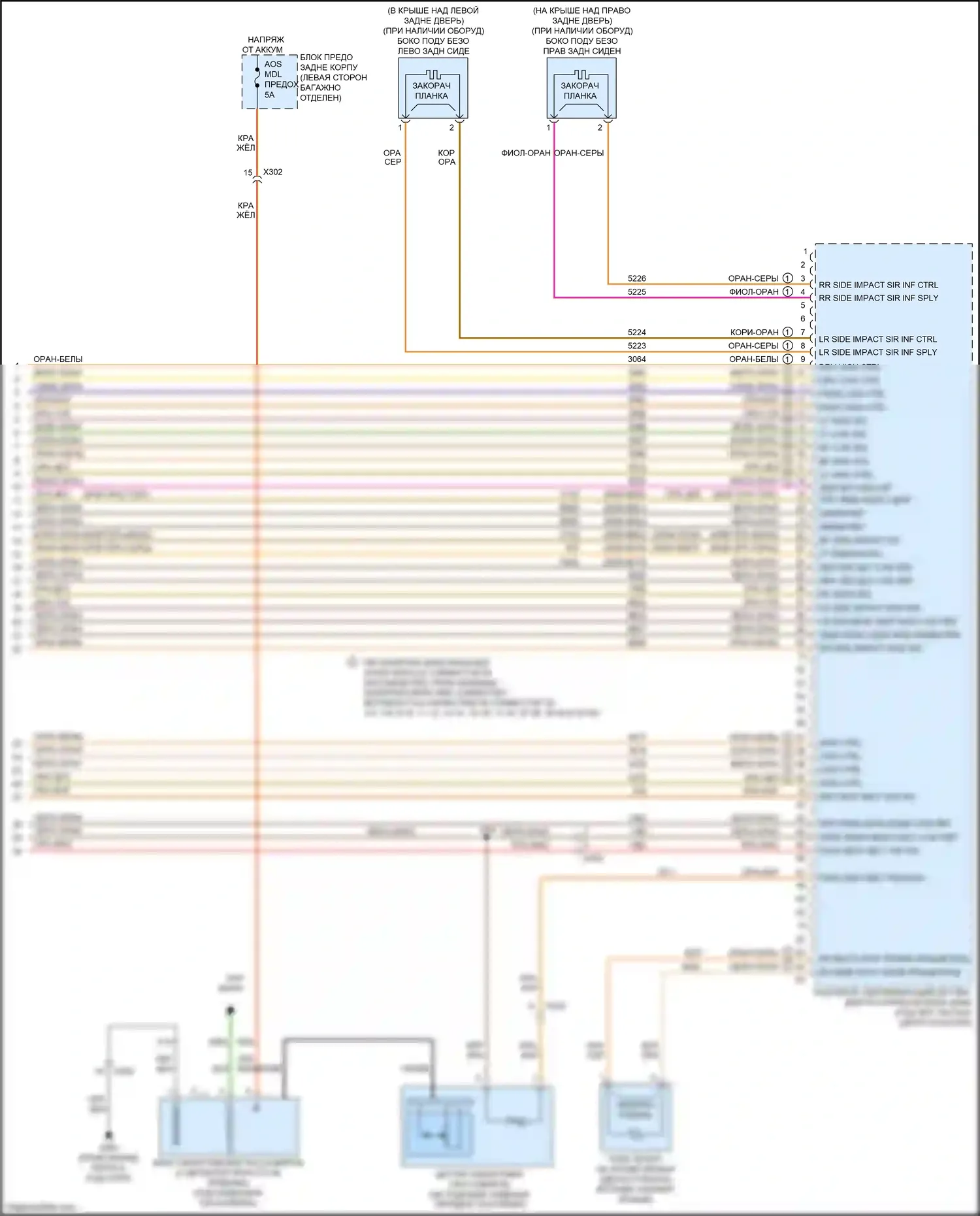 Trax Chevrolet I (2013-2017): Электросхема подушек безопасности (4 из 4) 