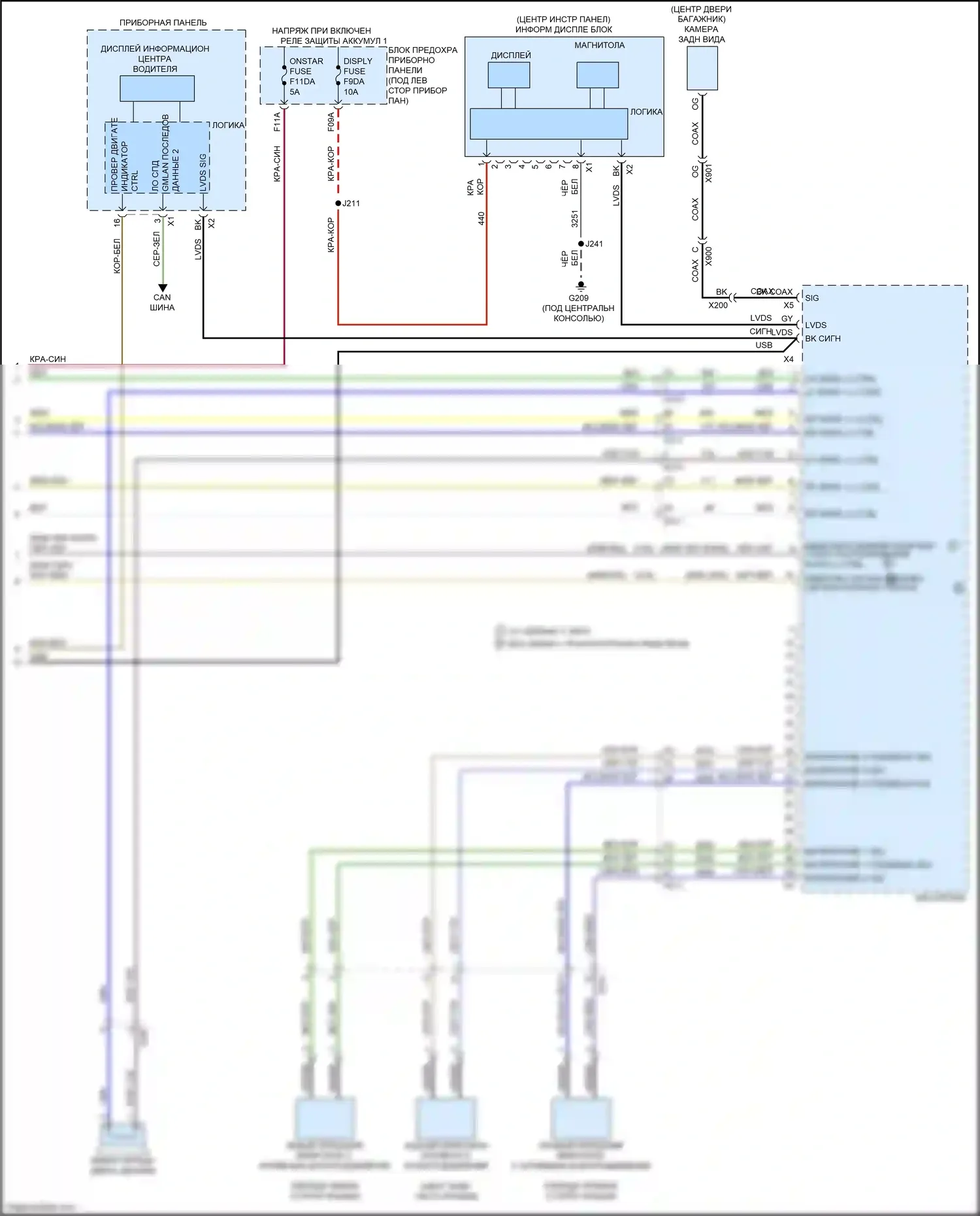 Trax Chevrolet II (2023-2024): Электросхема магнитолы, с 8-дюймовым сенсорным экраном (4 из 4) 