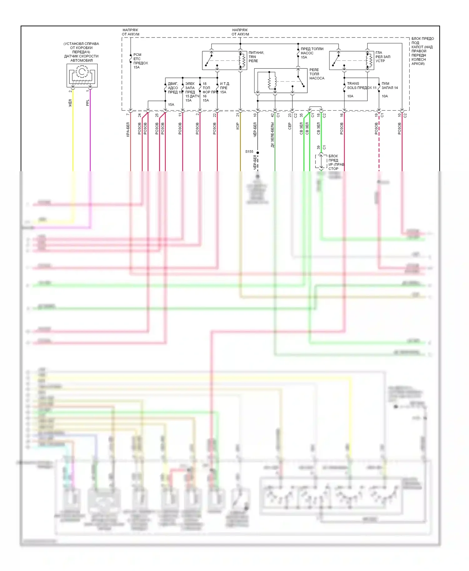 Uplander Chevrolet I (2004-2008): Электросхема двигателя 3.5l vin l (3 из 4) 