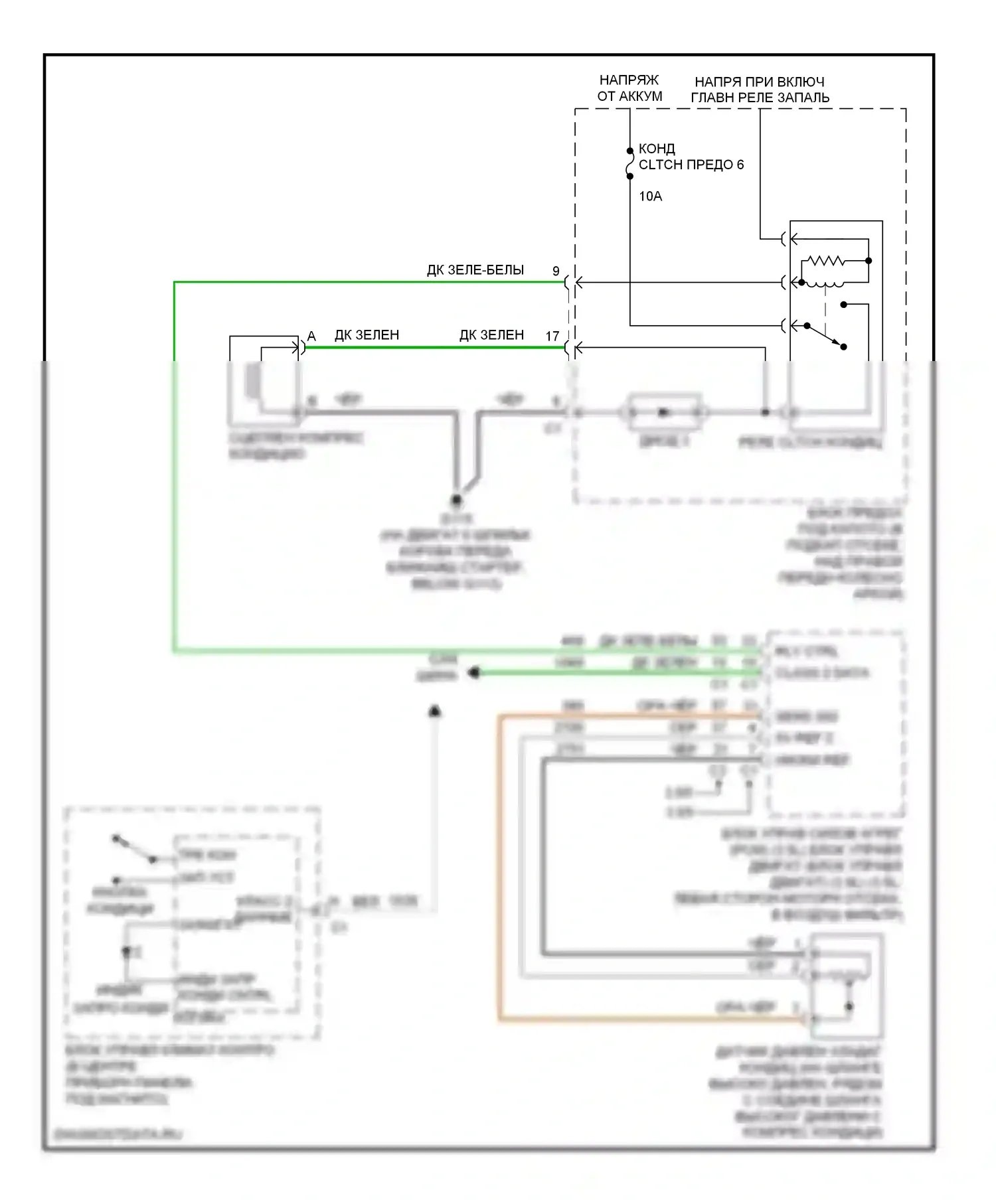 Uplander Chevrolet I (2004-2008): Электросхема компрессора 