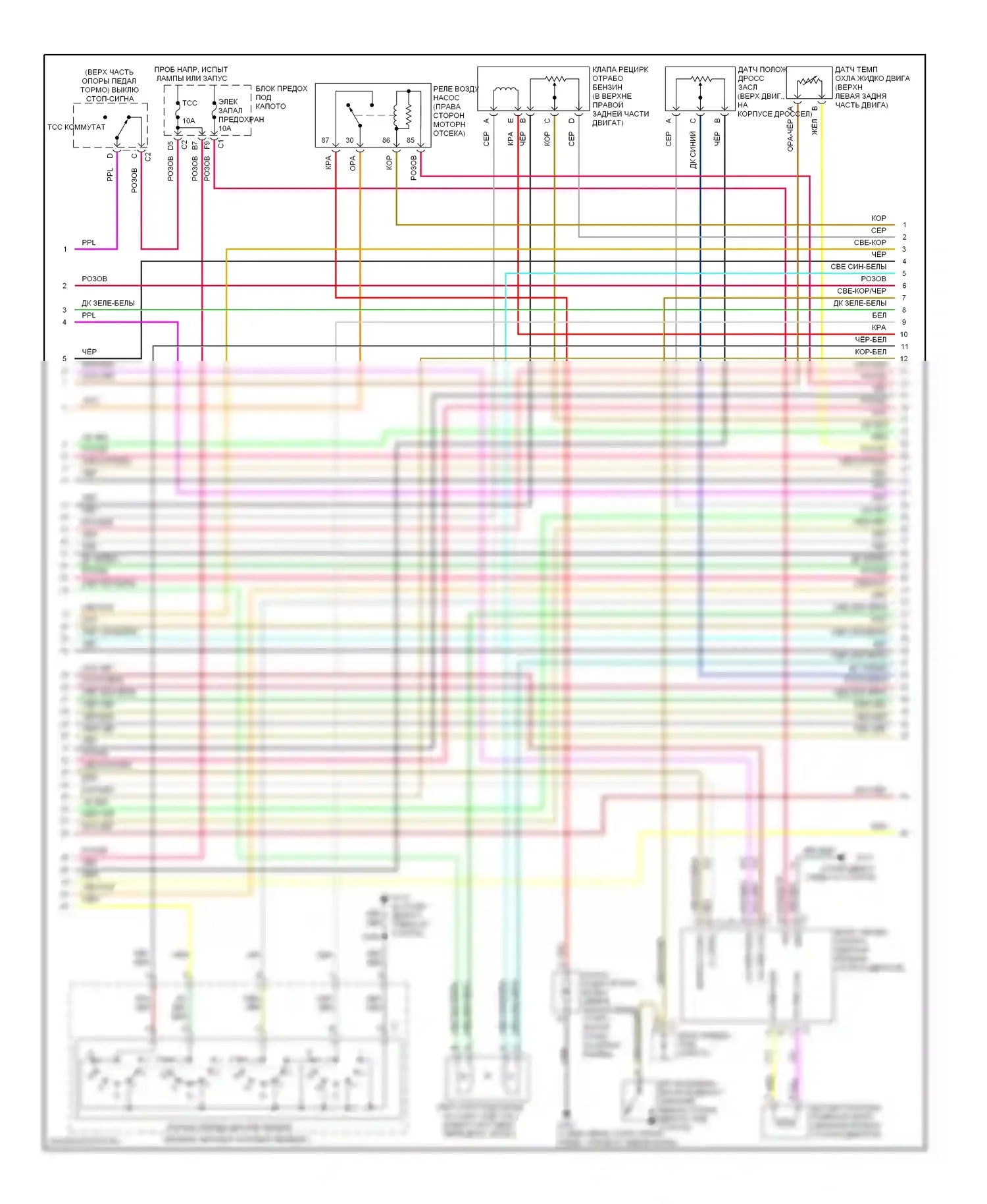 Venture Chevrolet I (1996-2005): Электросхема двигателя 3.4l vin e (3 из 4) 
