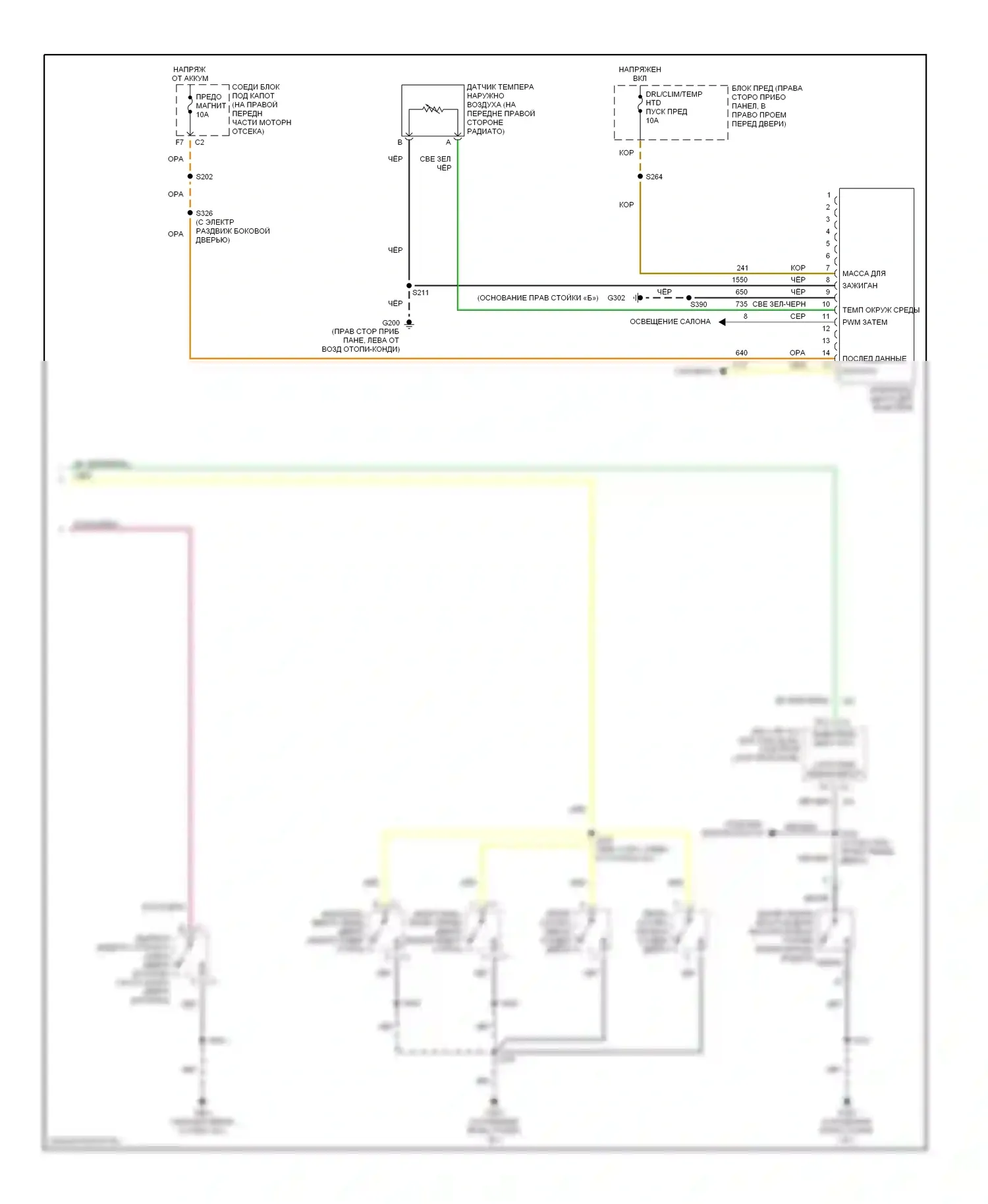 Venture Chevrolet I (1996-2005): Электросхема приборной панели (2 из 2) 