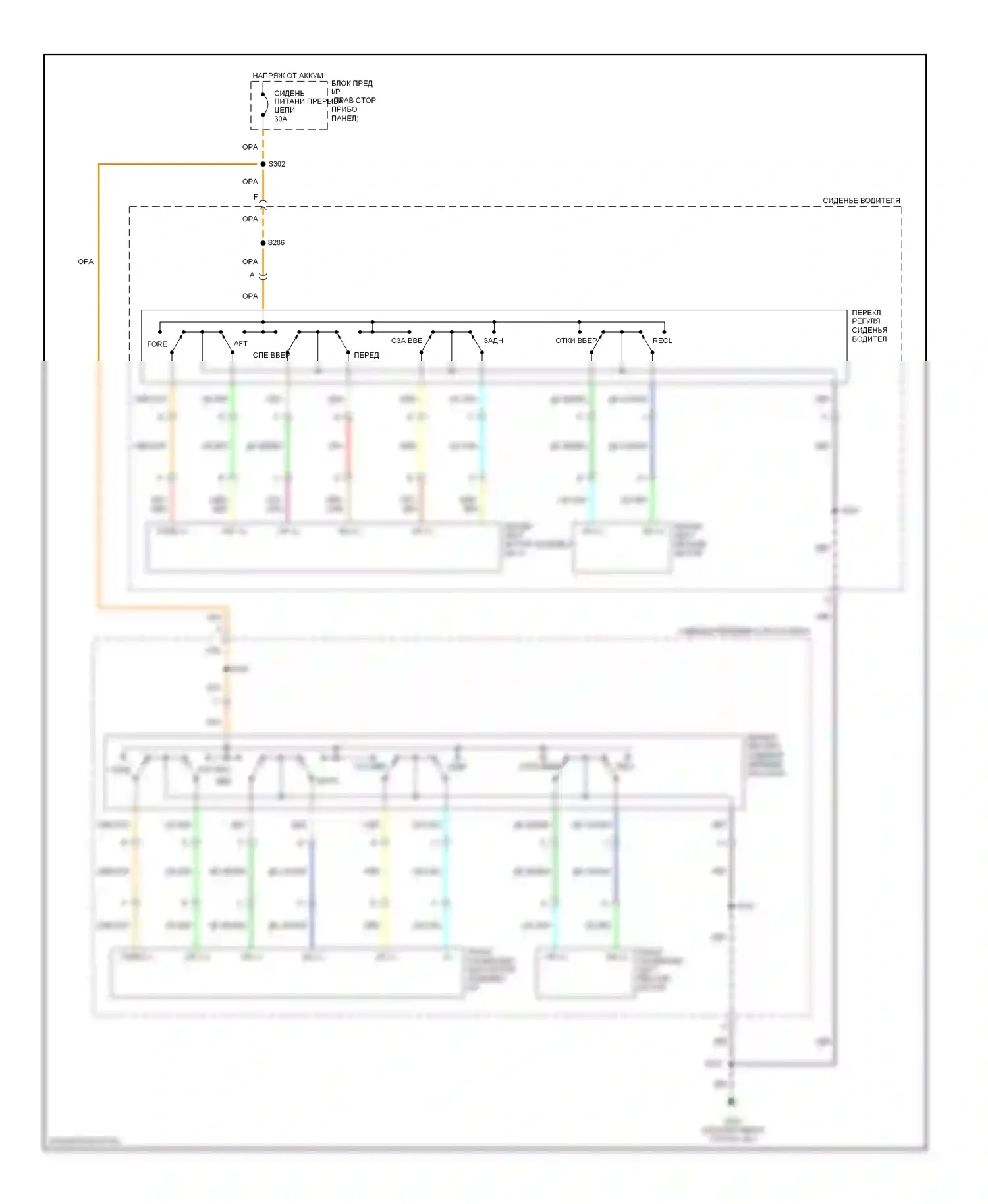 Venture Chevrolet I (1996-2005): 8-ходовая регулируемая электросхема сиденья с электроприводом 