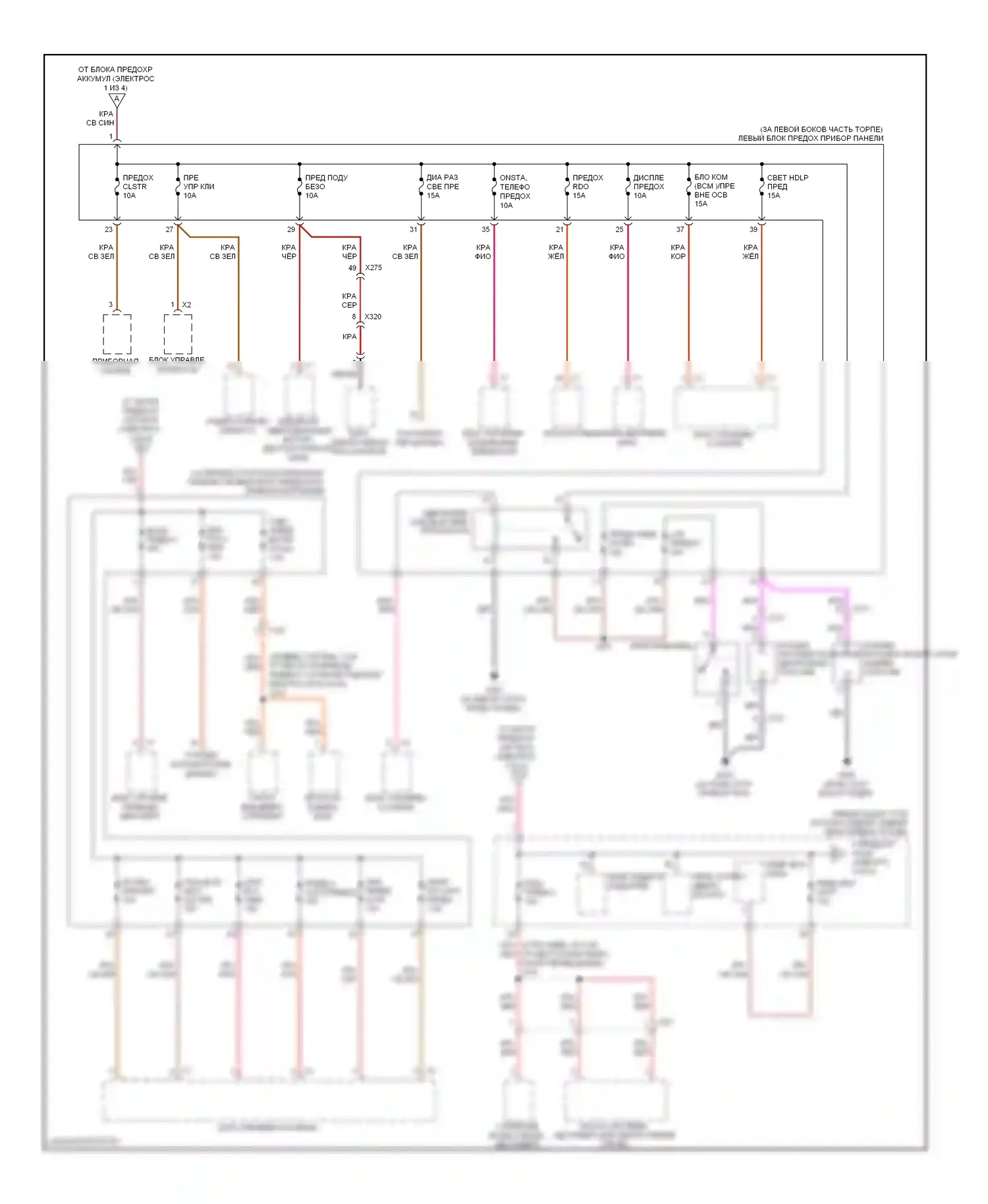 Volt Chevrolet I (2010-2015): Электросхема блока предохранителей реле (3 из 4) 