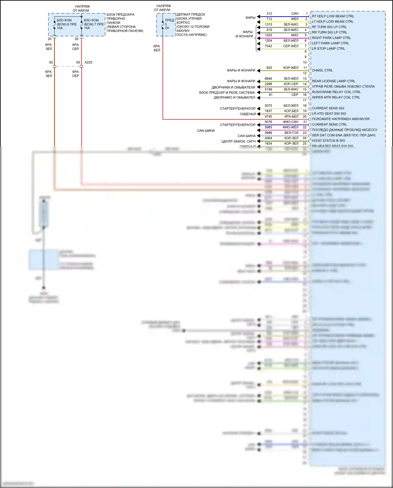 Volt Chevrolet II (2015-2019): Электросхема блоков управления кузовом (2 из 2) 