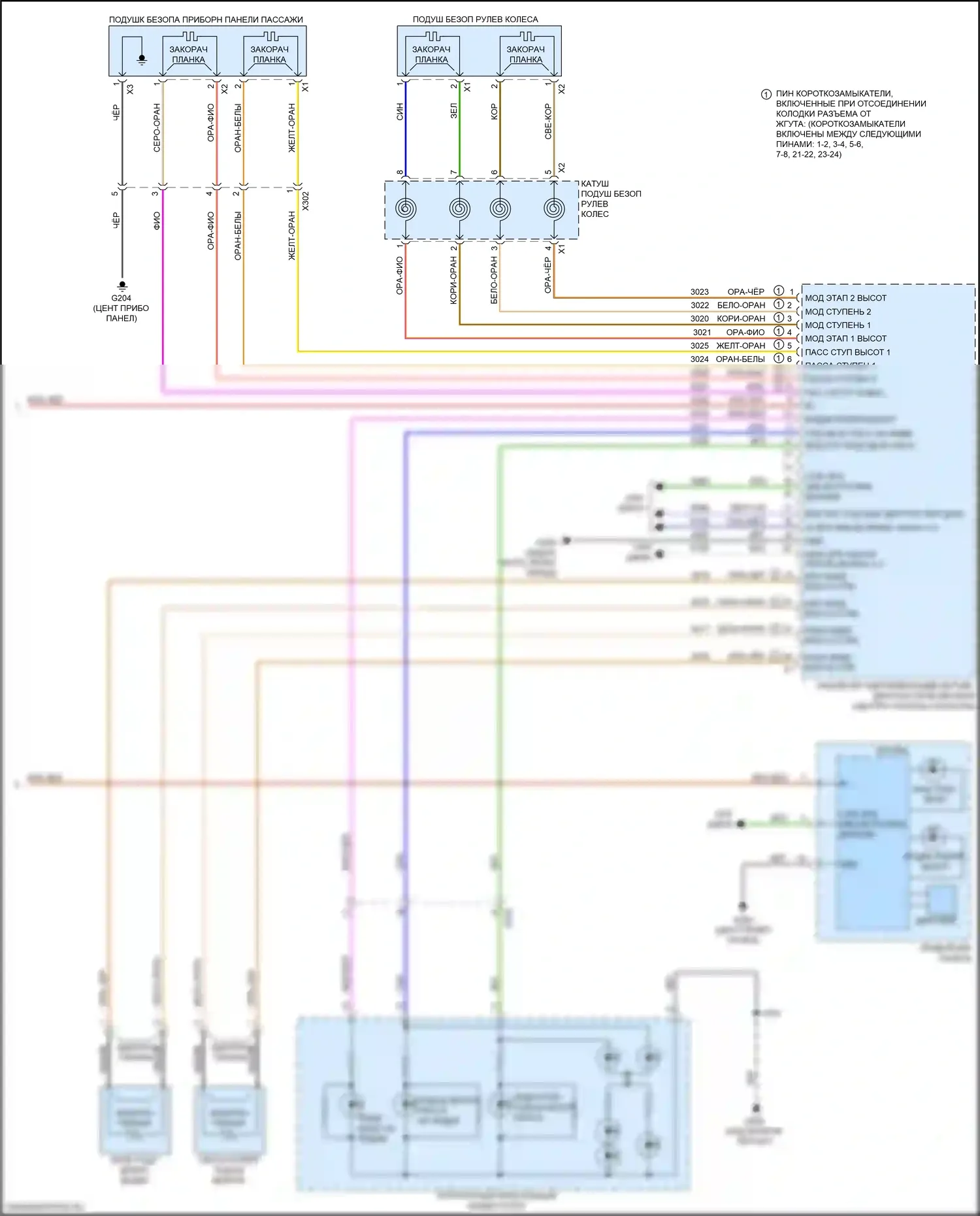 Volt Chevrolet II (2015-2019): Электросхема подушек безопасности (3 из 3) 
