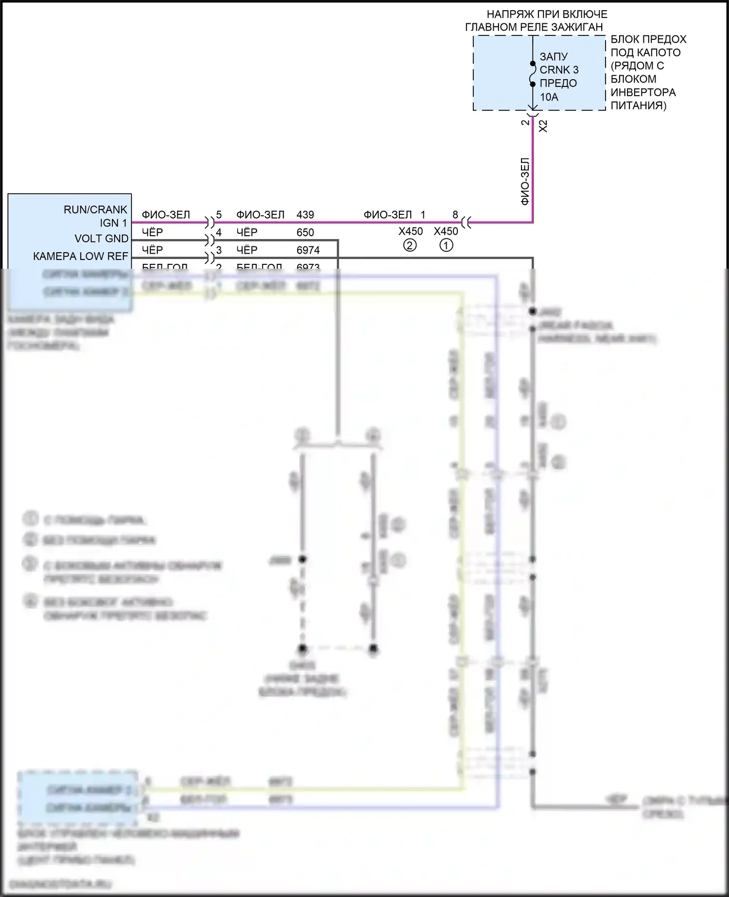 Volt Chevrolet II (2015-2019): Электросхема камеры заднего вида 