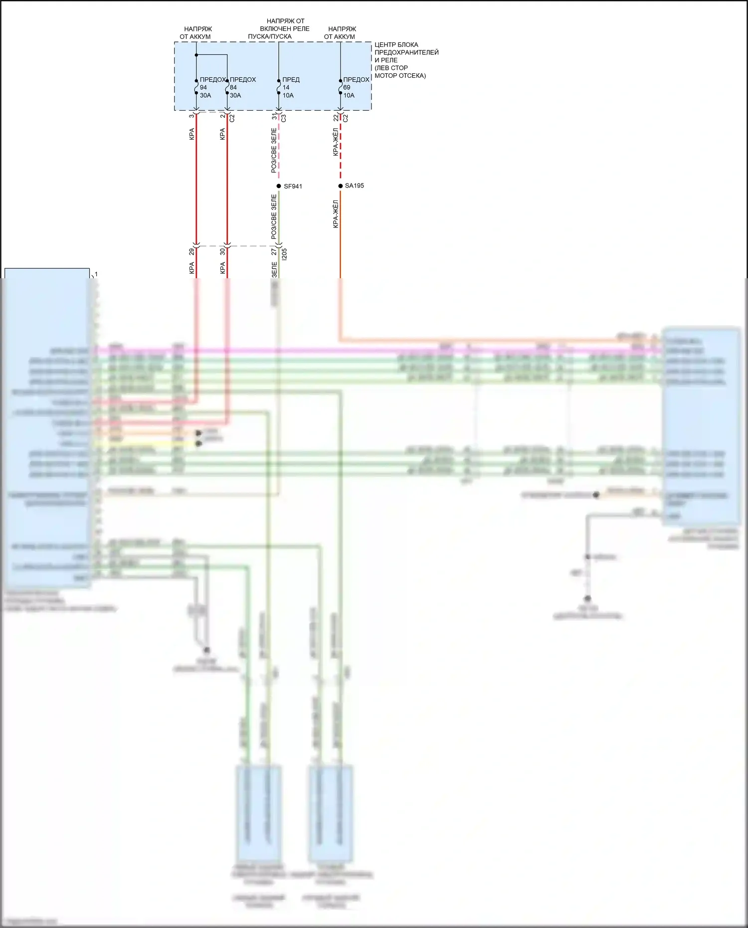 200 Chrysler II (2014-2016): Электросхема растормаживания стояночного тормоза 