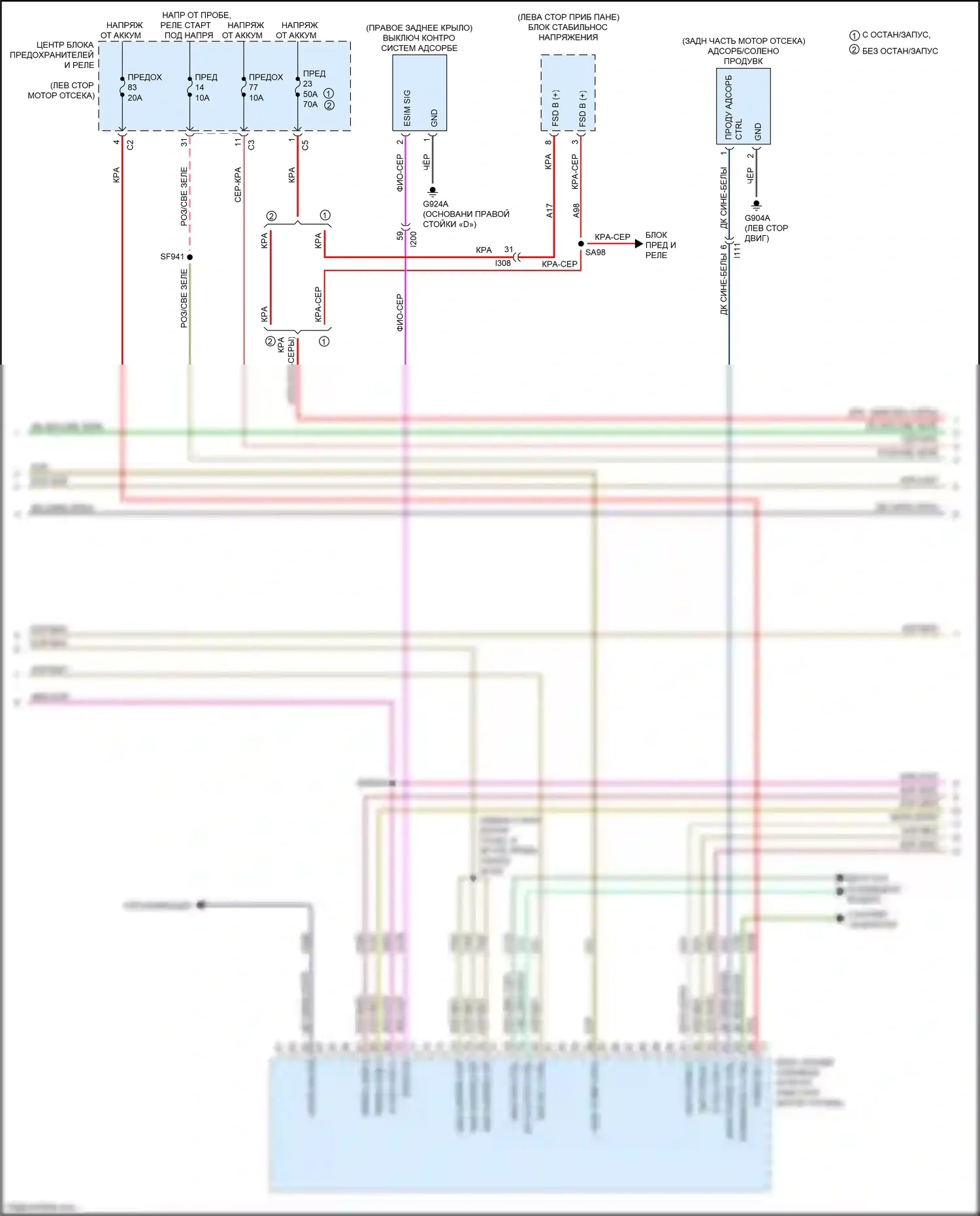 200 Chrysler II (2014-2016): Электросхема двигателя 3.6л (2 из 7) 