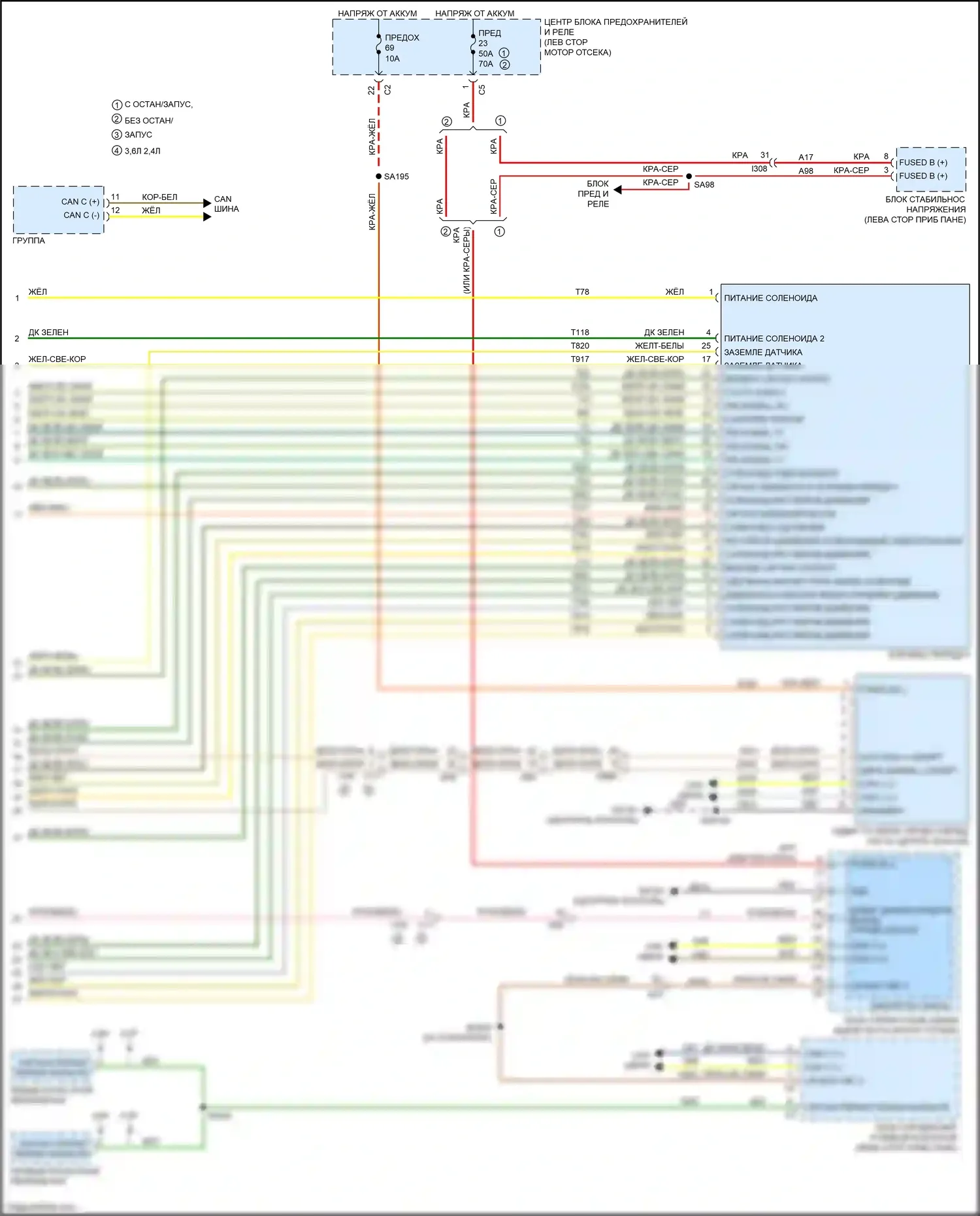 200 Chrysler II (2014-2016): Электросхема автоматической коробки передач (2 из 2) 