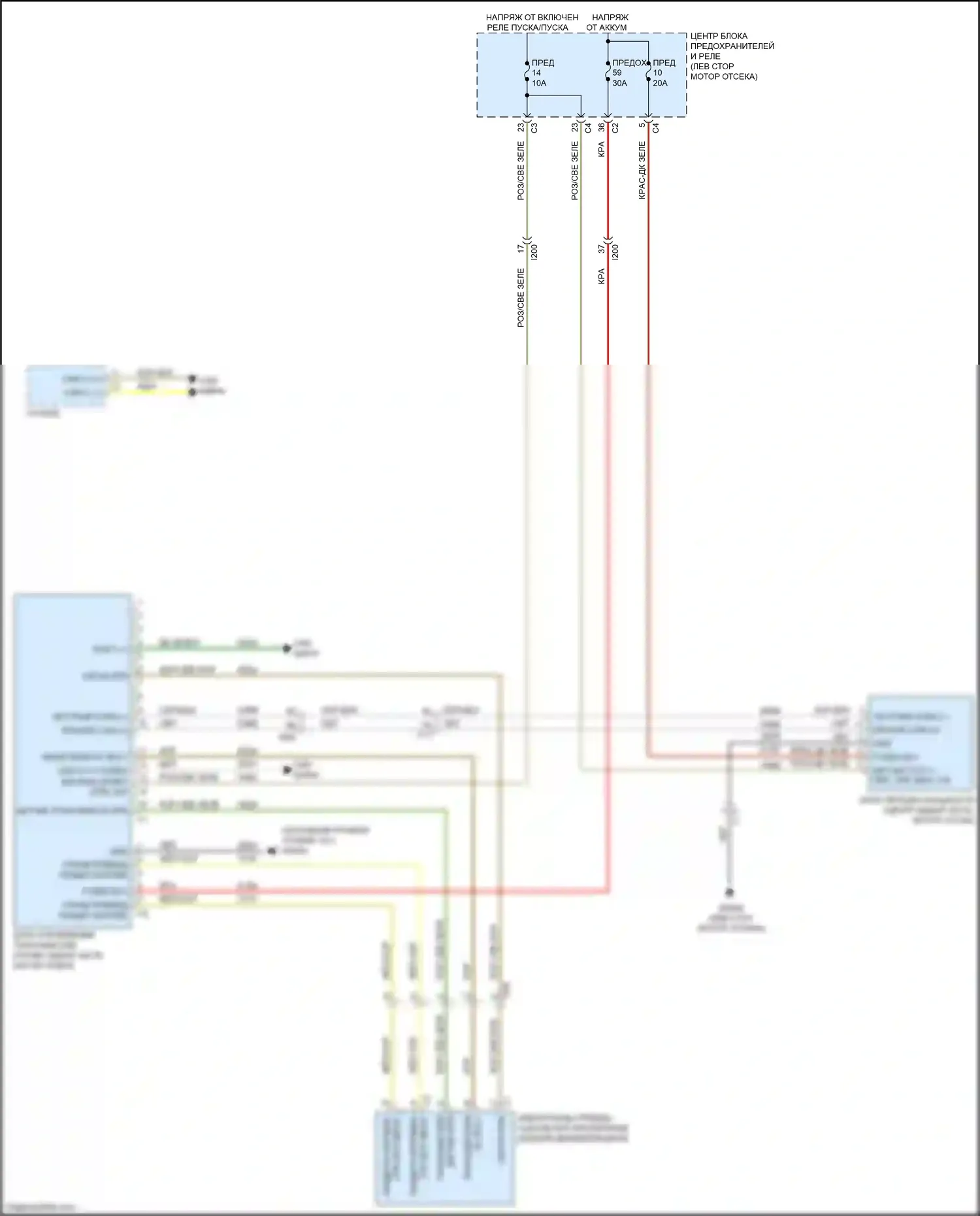 200 Chrysler II (2014-2016): Электросхема раздаточной коробки 