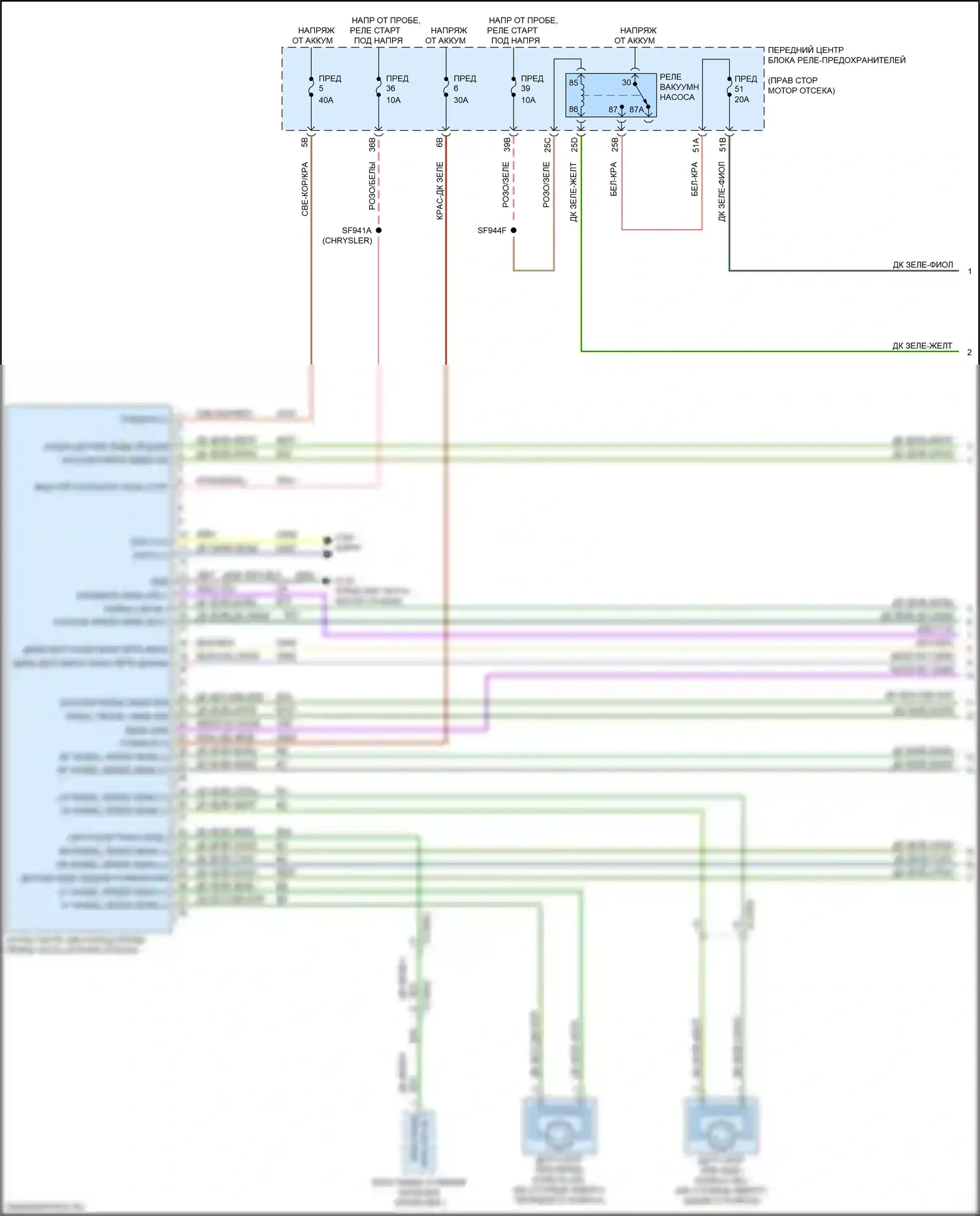 300C Chrysler II рестайлинг (2015-2024): Антиблокировочная система abs электросхема (1 из 2) 