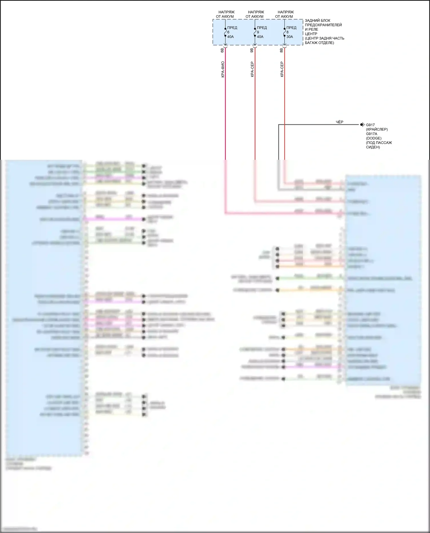 300C Chrysler II рестайлинг (2015-2024): Электросхема блоков управления кузовом (2 из 2) 
