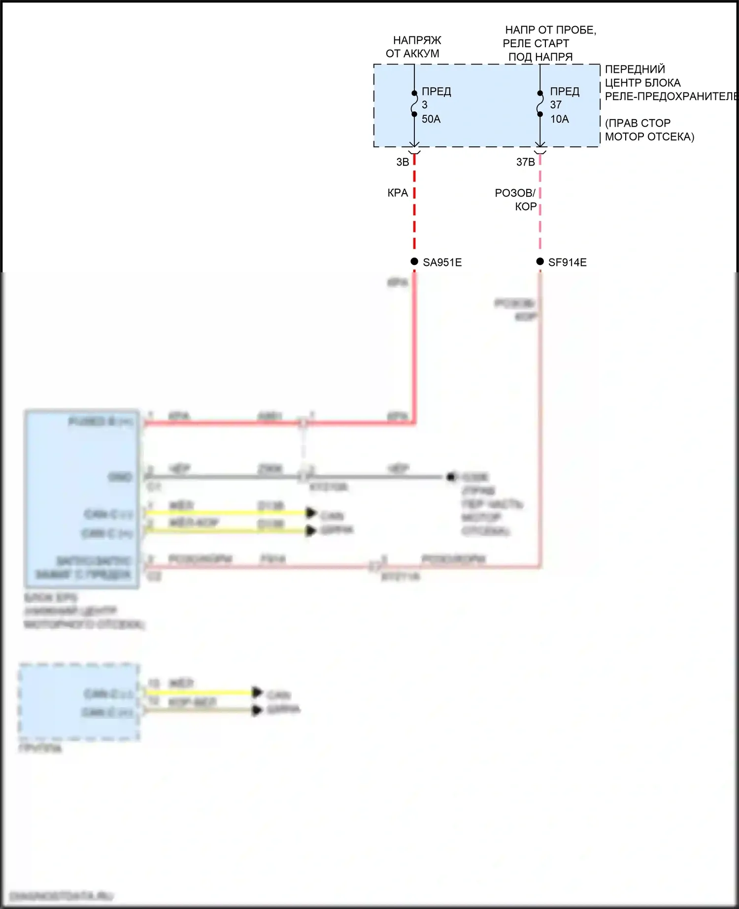 300C Chrysler II рестайлинг (2015-2024): Электросхема электроусилителя руля 