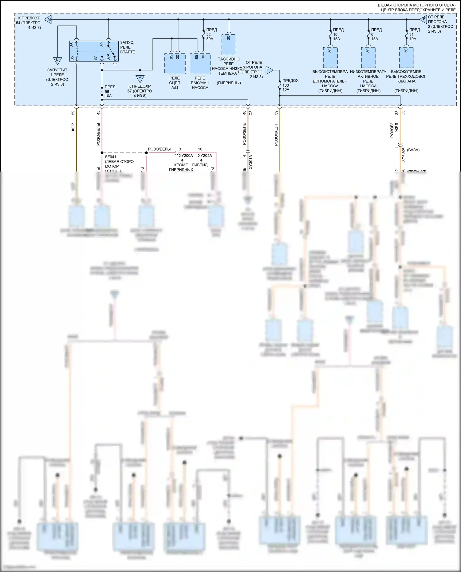 Pacifica Chrysler RU рестайлинг (2020-2024): Электросхема блока предохранителей реле (3 из 8) 