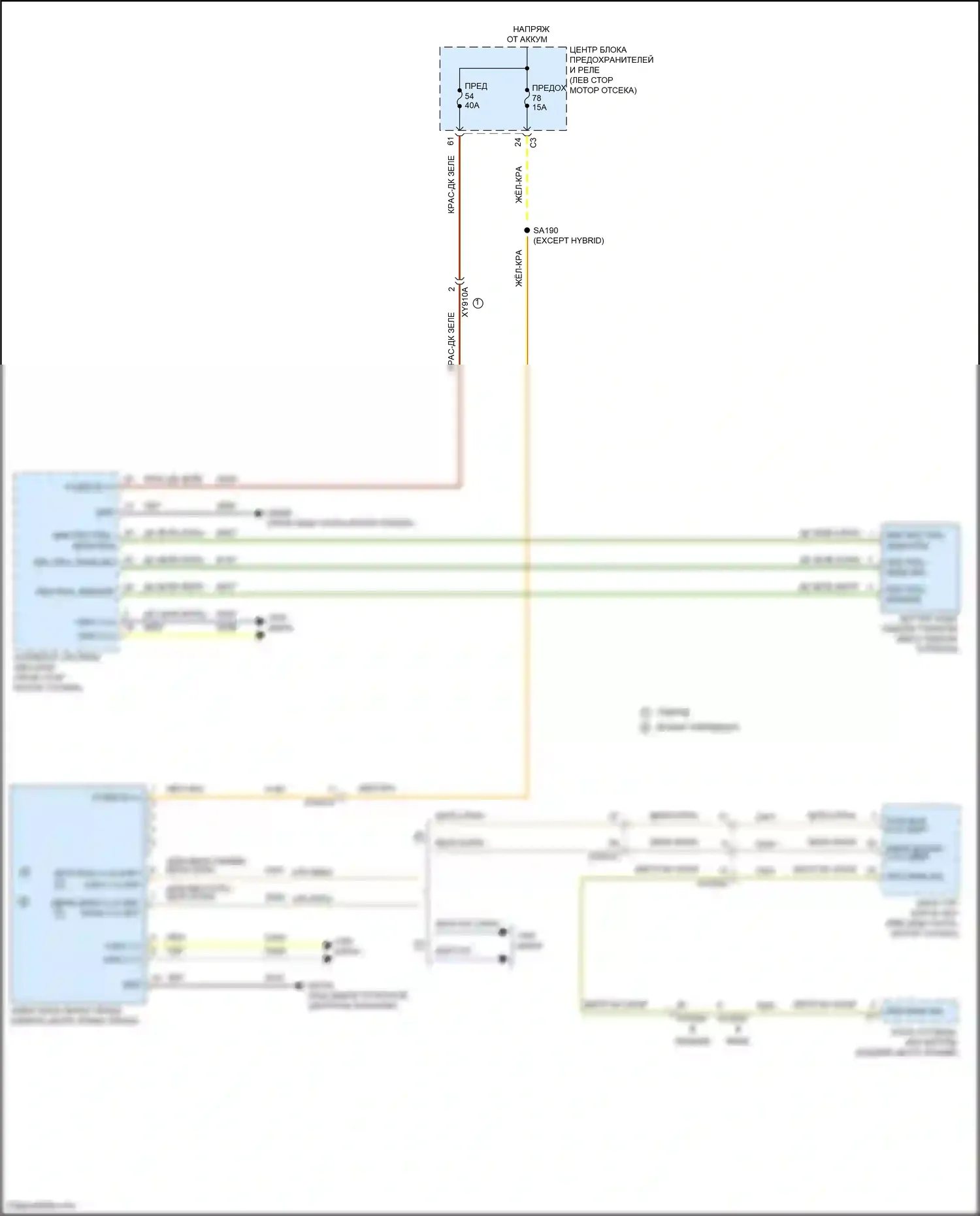 Pacifica Chrysler RU рестайлинг (2020-2024): Электросхема блокировки селектора 