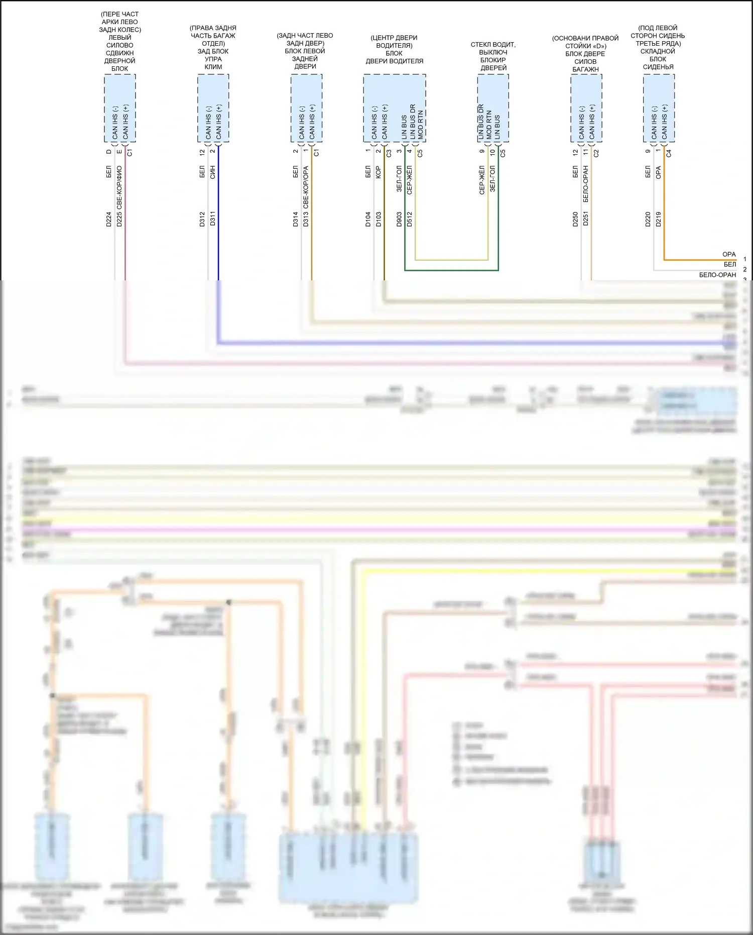 Pacifica Chrysler RU рестайлинг (2020-2024): Can шина электросхема (2 из 8) 