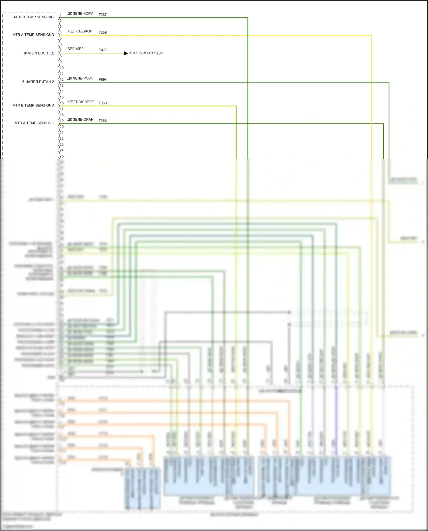 Pacifica Chrysler RU рестайлинг (2020-2024): Электросхема двигатель 3.6л гибрид, электросхема гибридной системы (1 из 7) 