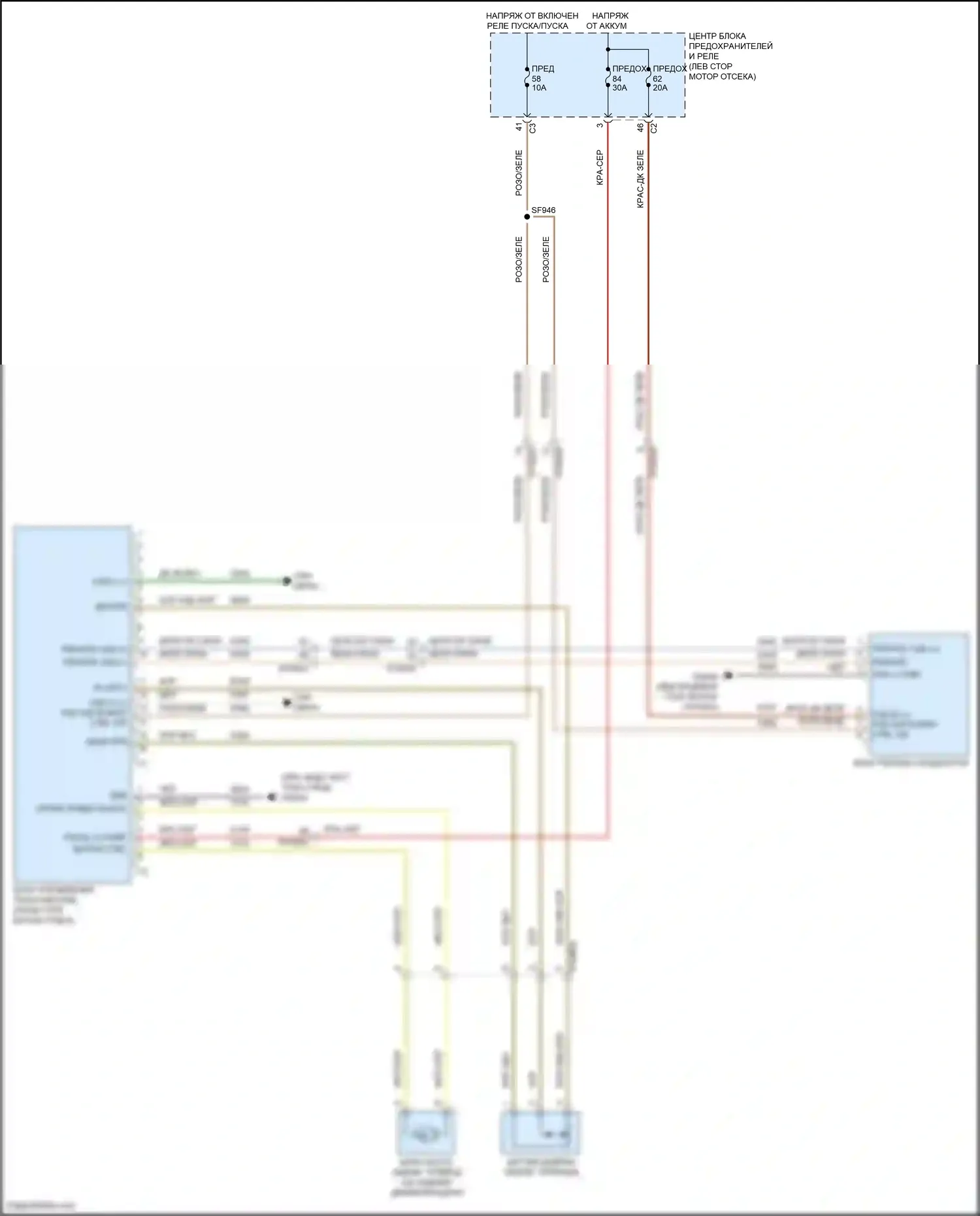 Pacifica Chrysler RU рестайлинг (2020-2024): 3.6l, электросхема раздаточной коробки 