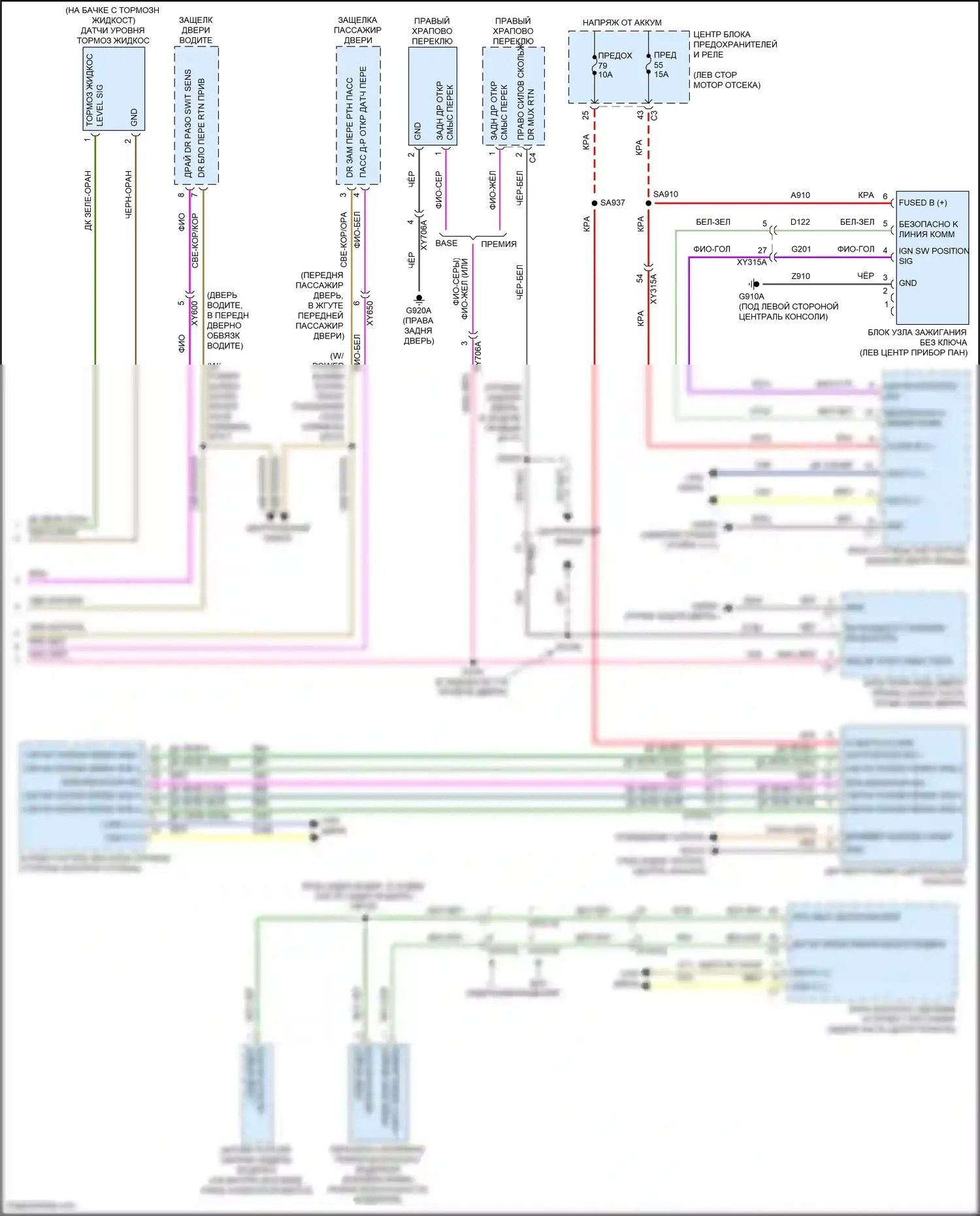 Pacifica Chrysler RU рестайлинг (2020-2024): Электросхема помощников водителя (2 из 2) 