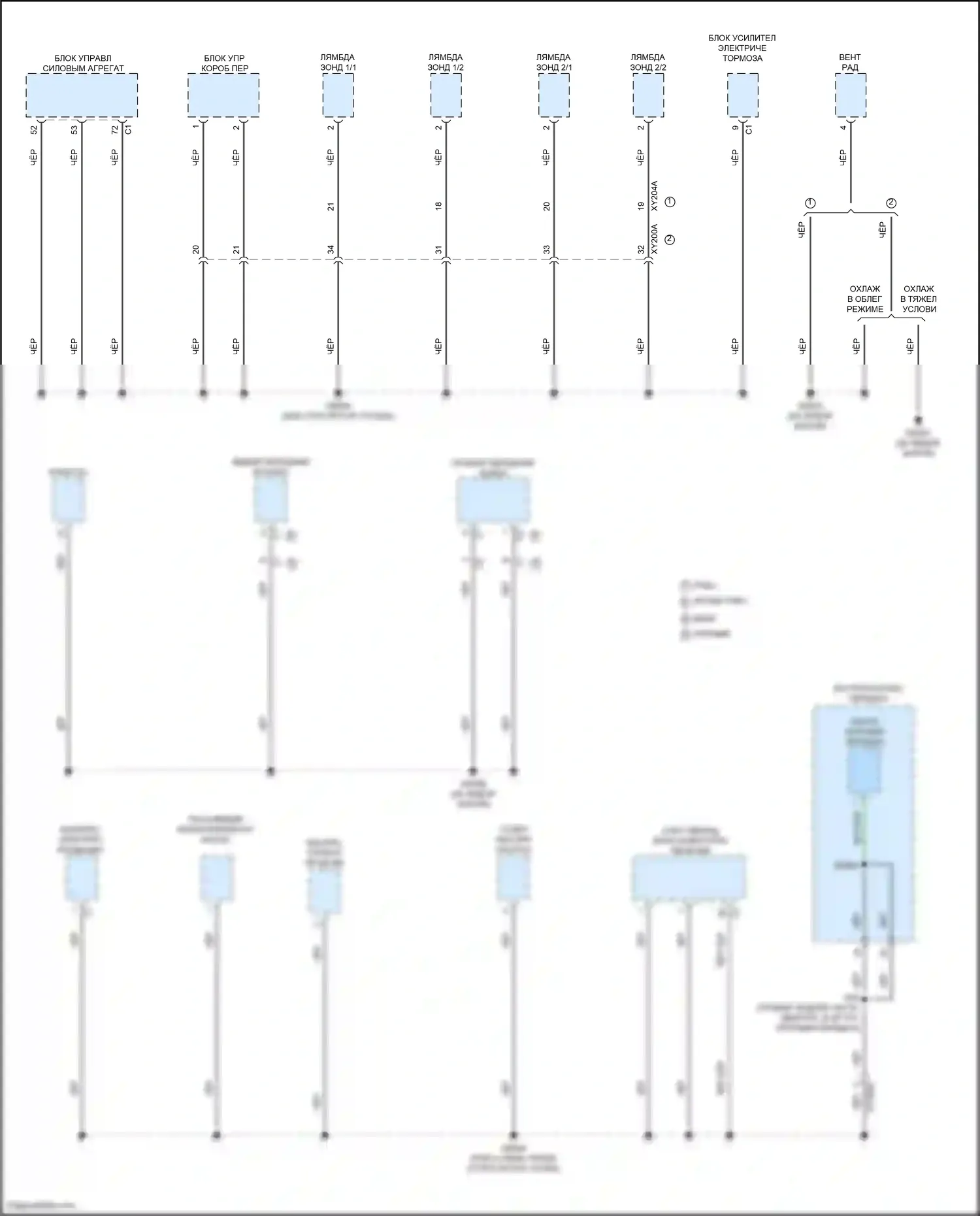 Pacifica Chrysler RU рестайлинг (2020-2024): Электросхема разводки массы (5 из 7) 