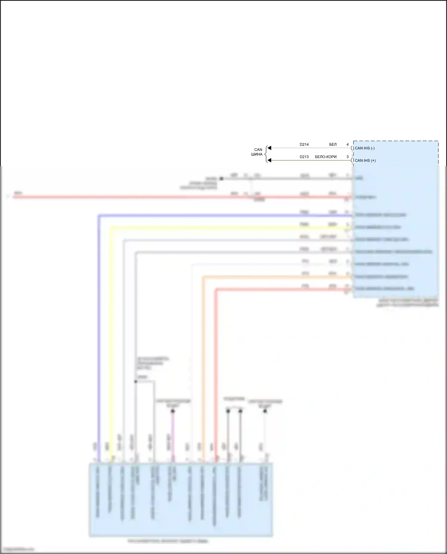 Pacifica Chrysler RU рестайлинг (2020-2024): Управление зеркалами заднего вида электросхема, премиум-класса (2 из 2) 