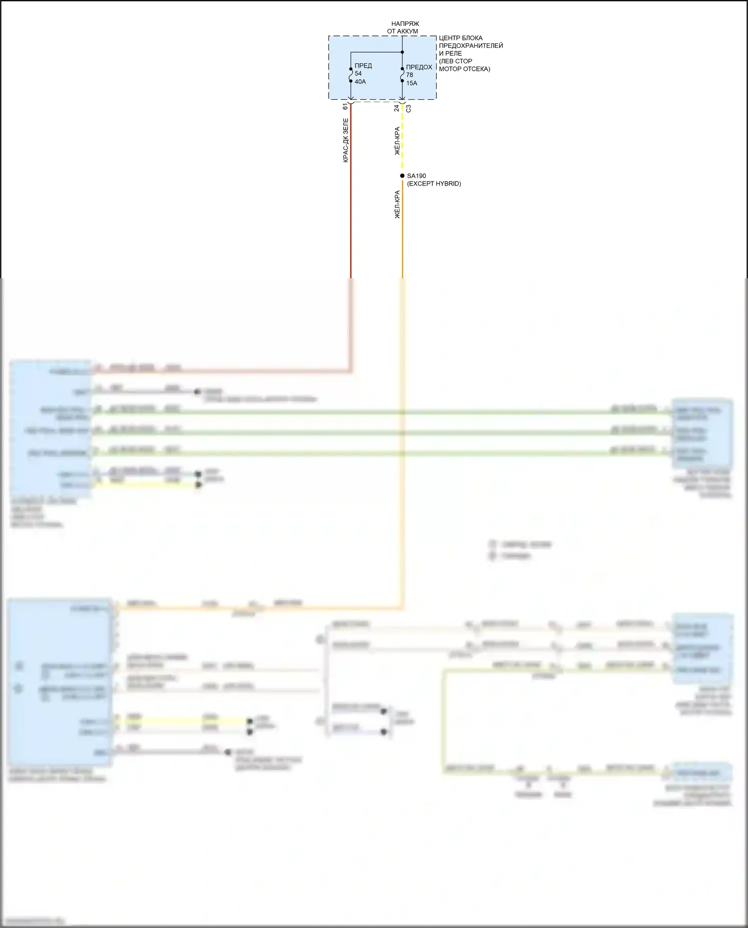 Pacifica Chrysler RU (2016-2020): Электросхема блокировки селектора 