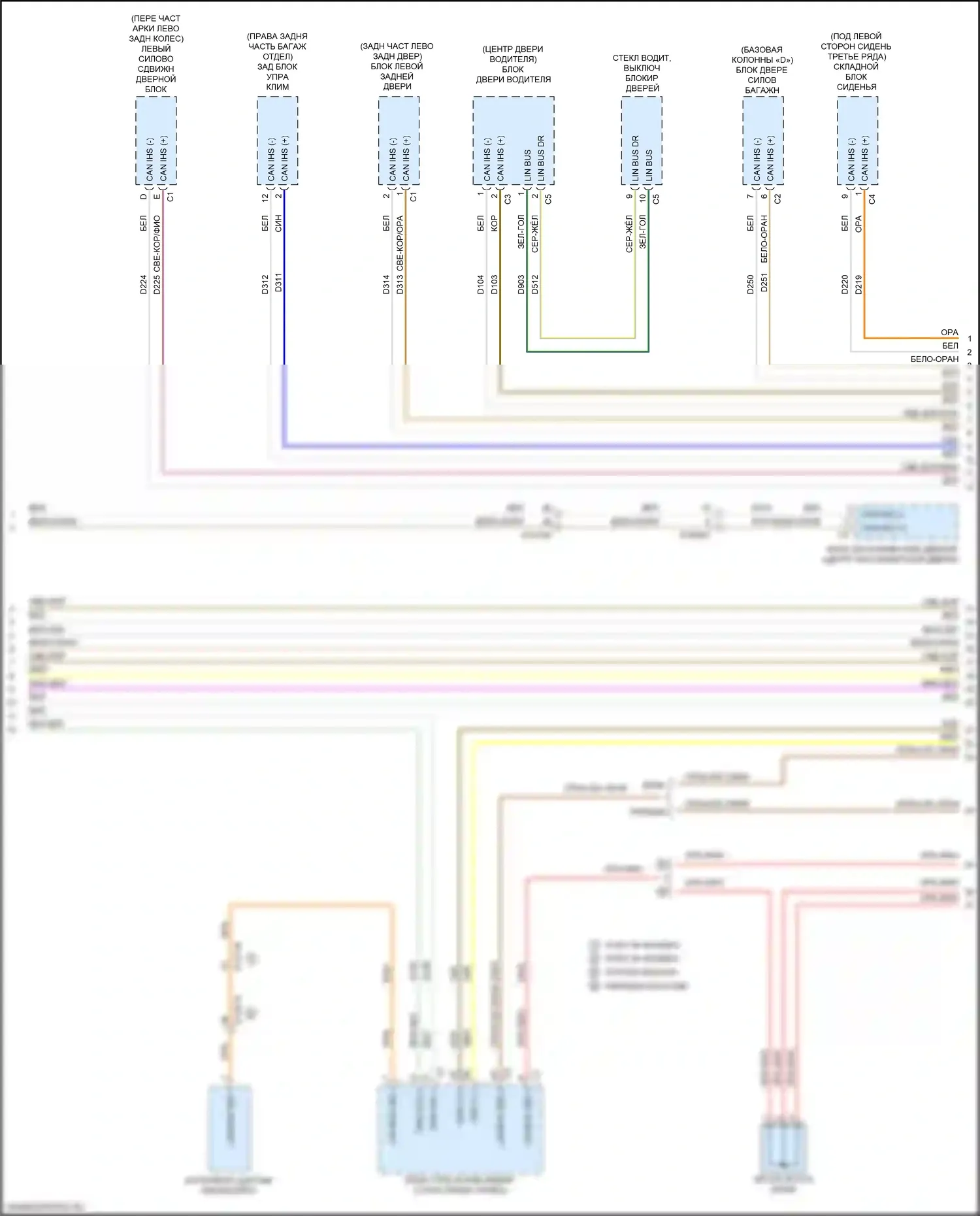 Pacifica Chrysler RU (2016-2020): Can шина электросхема (2 из 8) 