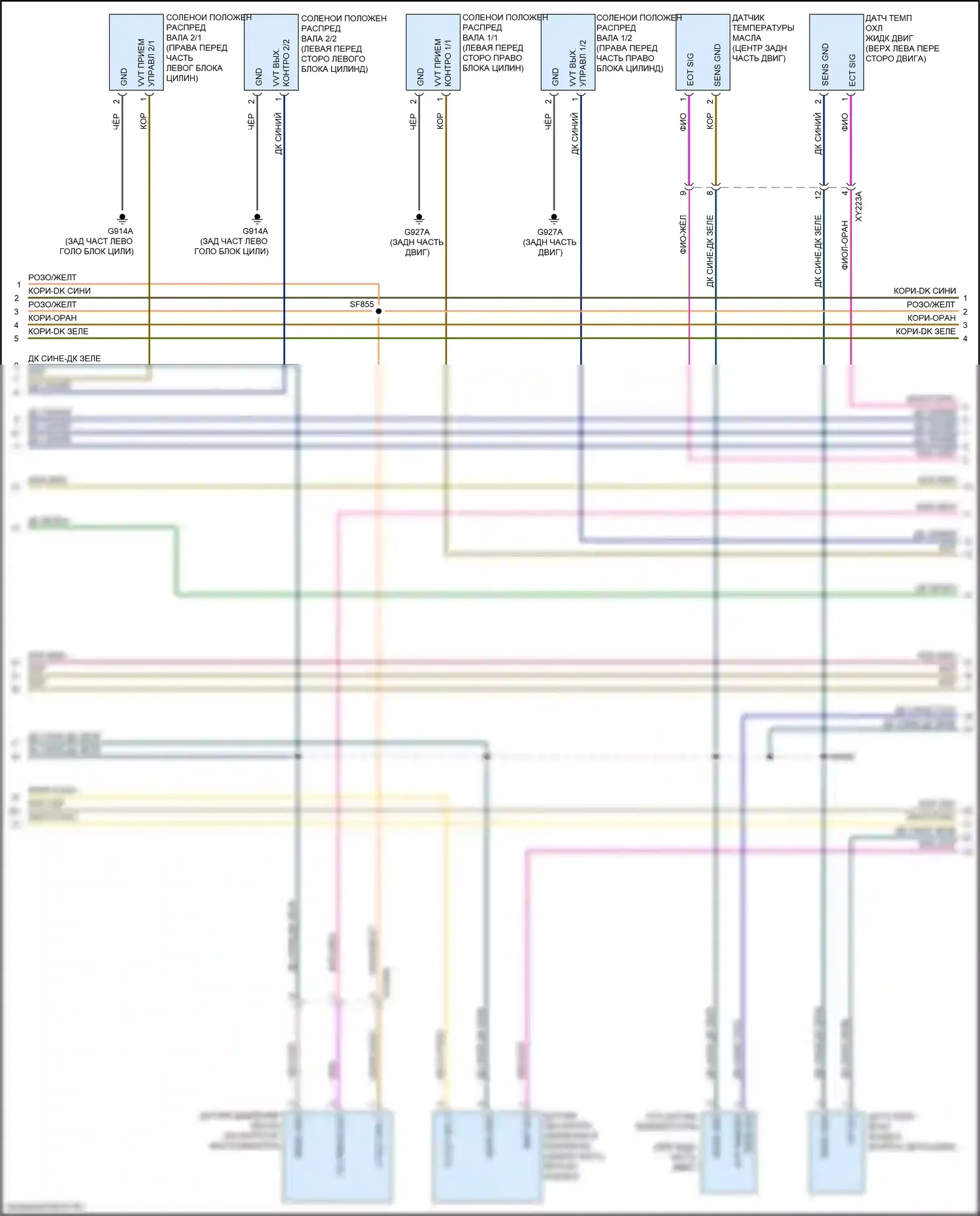 Pacifica Chrysler RU (2016-2020): Электросхема двигатель 3.6л гибрид, электросхема органов управления двигателем (5 из 7) 