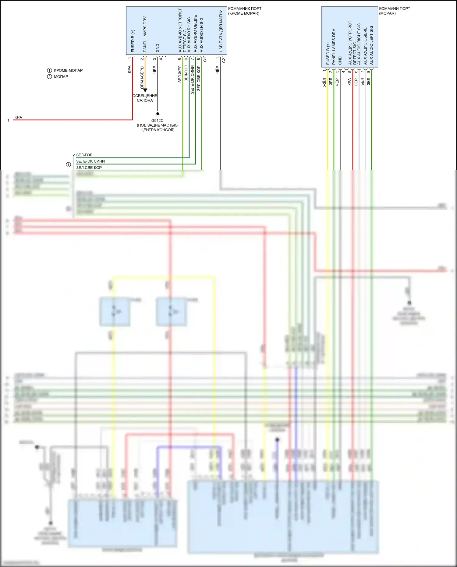 Pacifica Chrysler RU (2016-2020): Электросхема навигации, премиум (2 из 4) 