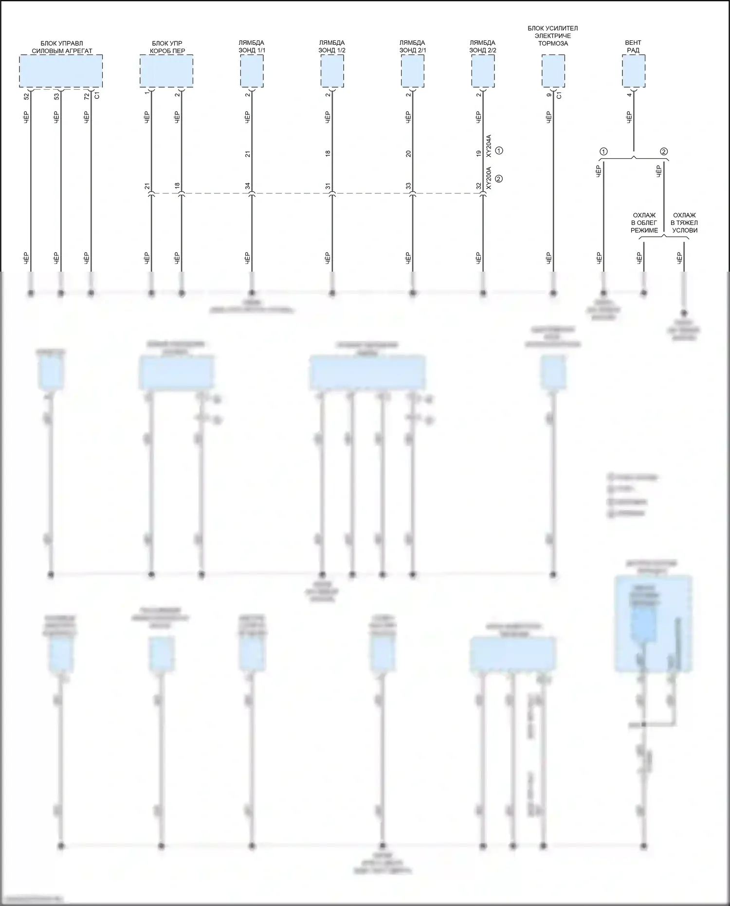 Pacifica Chrysler RU (2016-2020): Электросхема разводки массы (5 из 7) 
