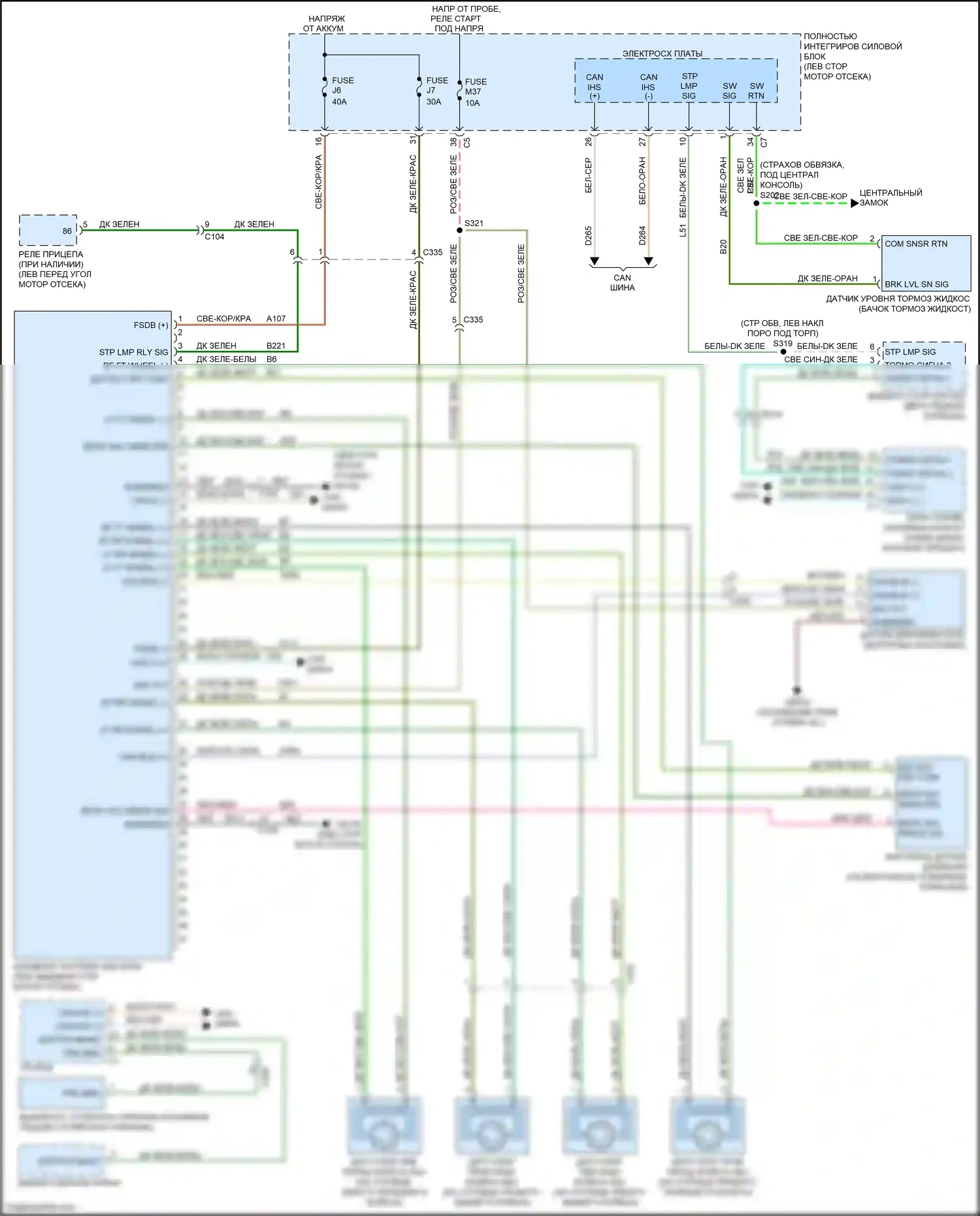 Town & Country Chrysler V рестайлинг (2010-2016): Антиблокировочная система abs электросхема 
