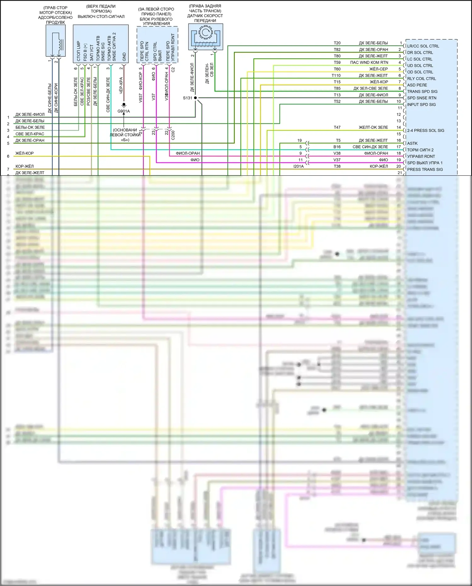 Town & Country Chrysler V рестайлинг (2010-2016): Электросхема двигателя 3.6л (6 из 6) 