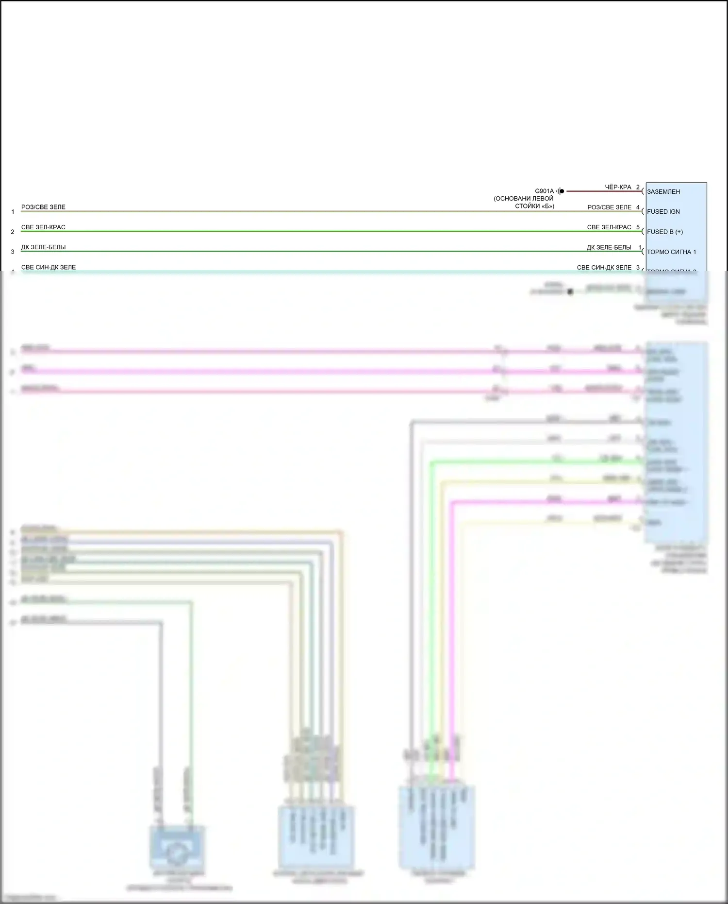 Town & Country Chrysler V рестайлинг (2010-2016): Электросхема круиз-контроля (2 из 2) 