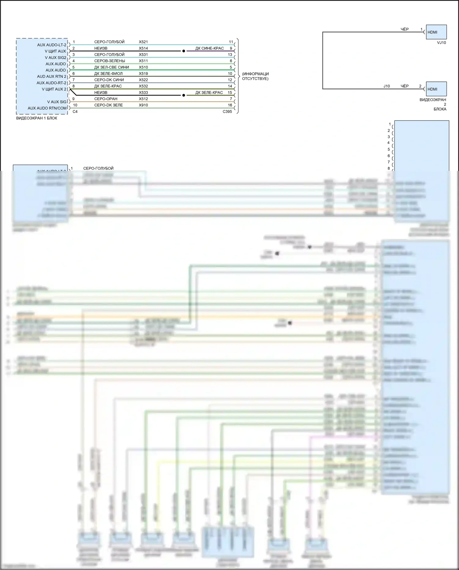Town & Country Chrysler V рестайлинг (2010-2016): Электросхема магнитола, с сенсорным экраном (4 из 4) 