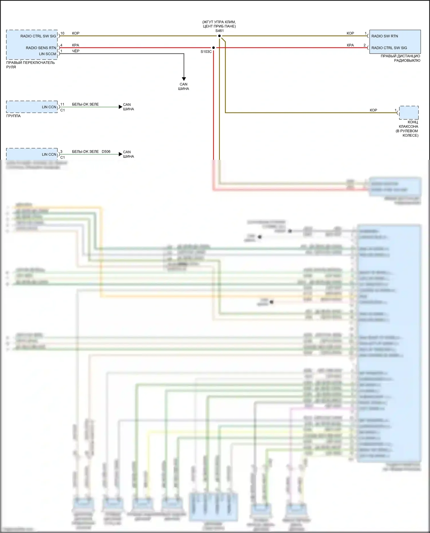 Town & Country Chrysler V рестайлинг (2010-2016): Электросхема радиосвязи, премиум (2 из 2) 
