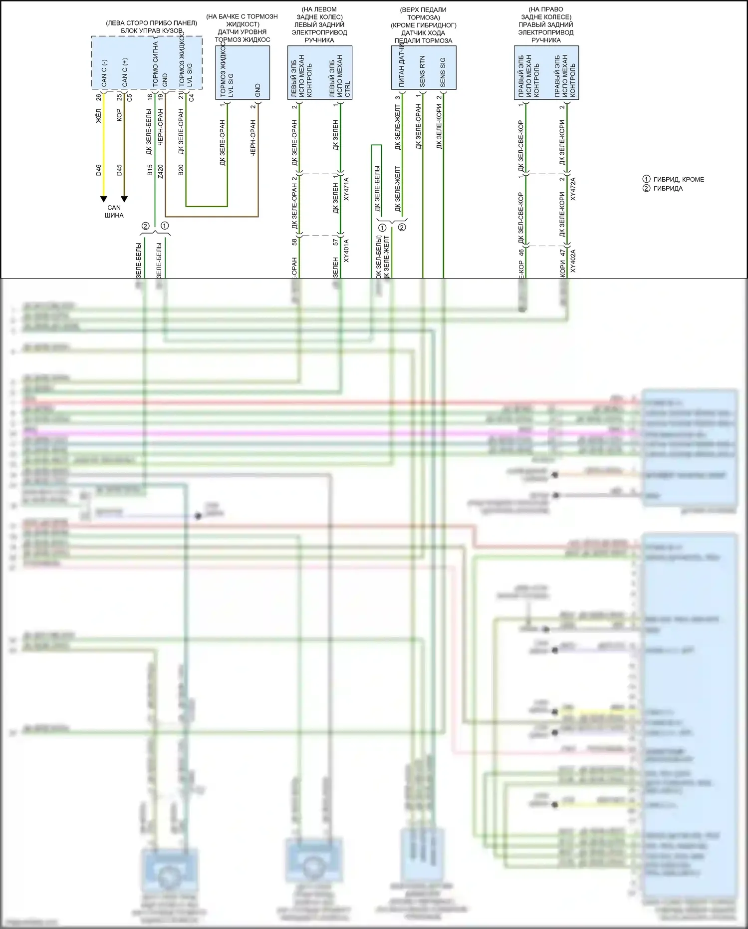 Voyager Chrysler VI (2019-2024): Антиблокировочная система abs электросхема (2 из 2) 