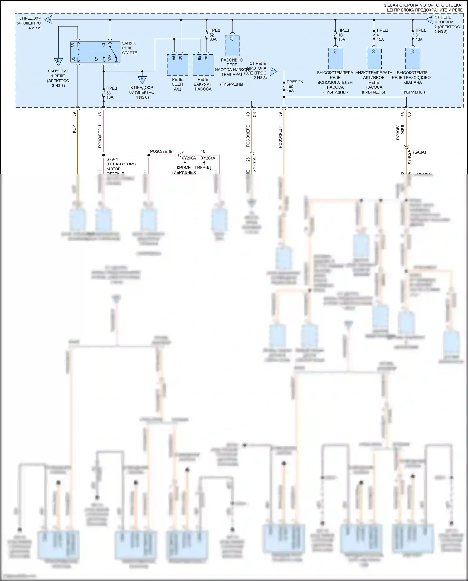 Voyager Chrysler VI (2019-2024): Электросхема блока предохранителей реле (3 из 8) 