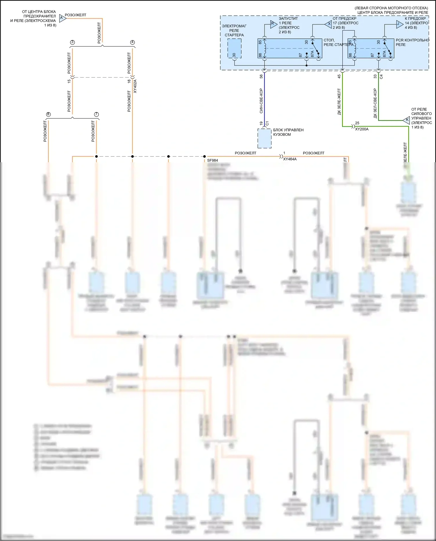 Voyager Chrysler VI (2019-2024): Электросхема блока предохранителей реле (6 из 8) 