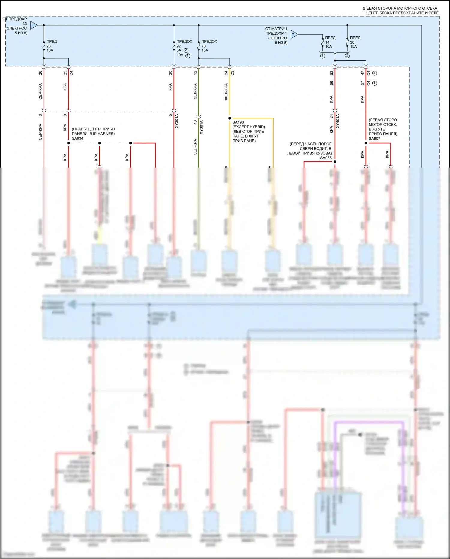Voyager Chrysler VI (2019-2024): Электросхема блока предохранителей реле (7 из 8) 