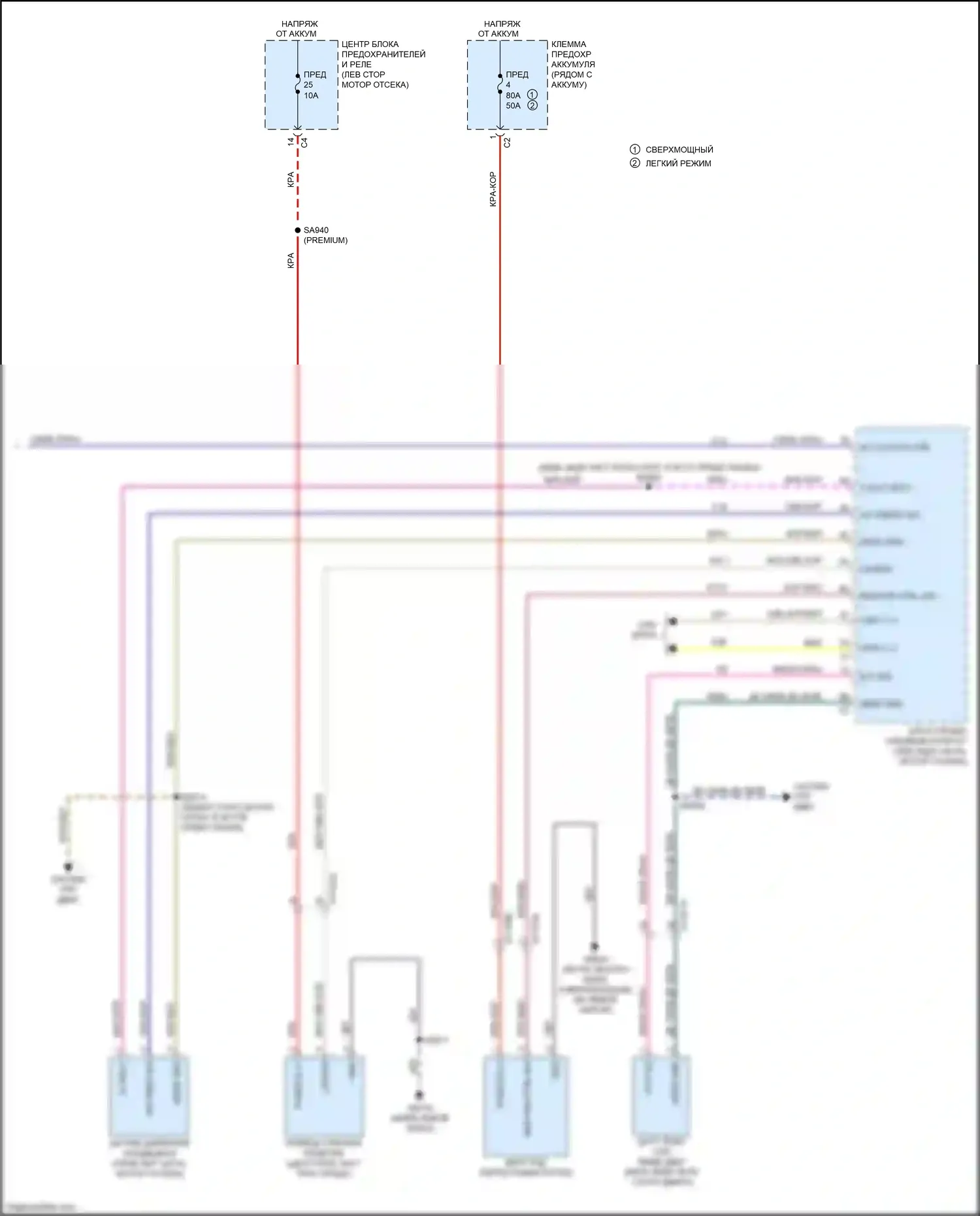 Voyager Chrysler VI (2019-2024): Электросхема ручного кондиционера (3 из 3) 