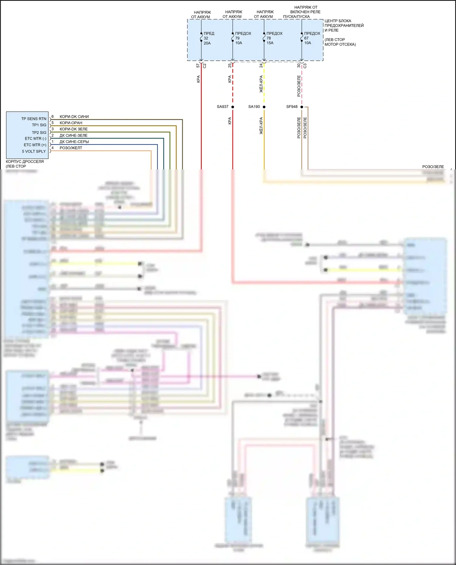 Voyager Chrysler VI (2019-2024): Электросхема круиз-контроля (1 из 2) 