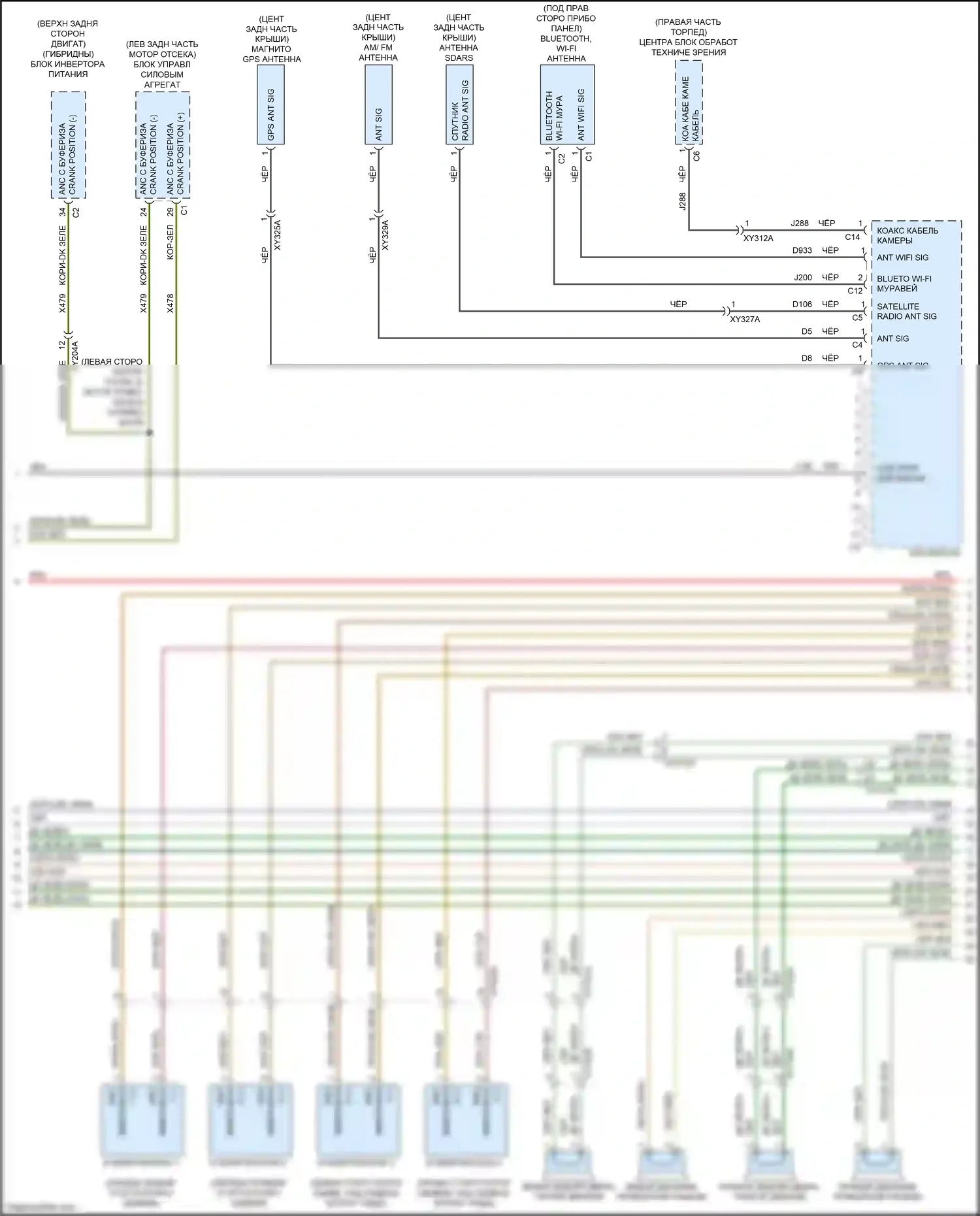 Voyager Chrysler VI (2019-2024): Электросхема магнитолы, премиум 1 с rfv (3 из 4) 