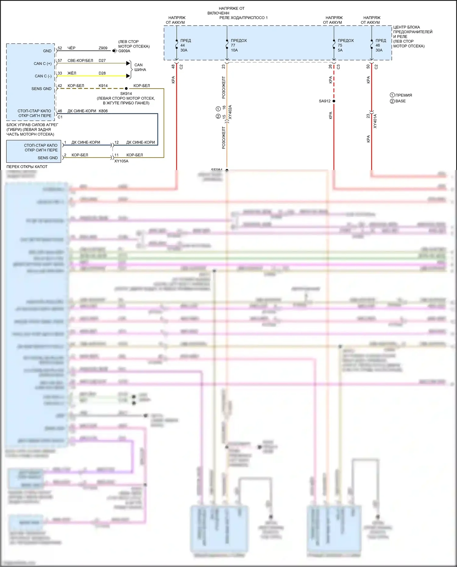 Voyager Chrysler VI (2019-2024): Электросхема защиты от взлома (1 из 3) 