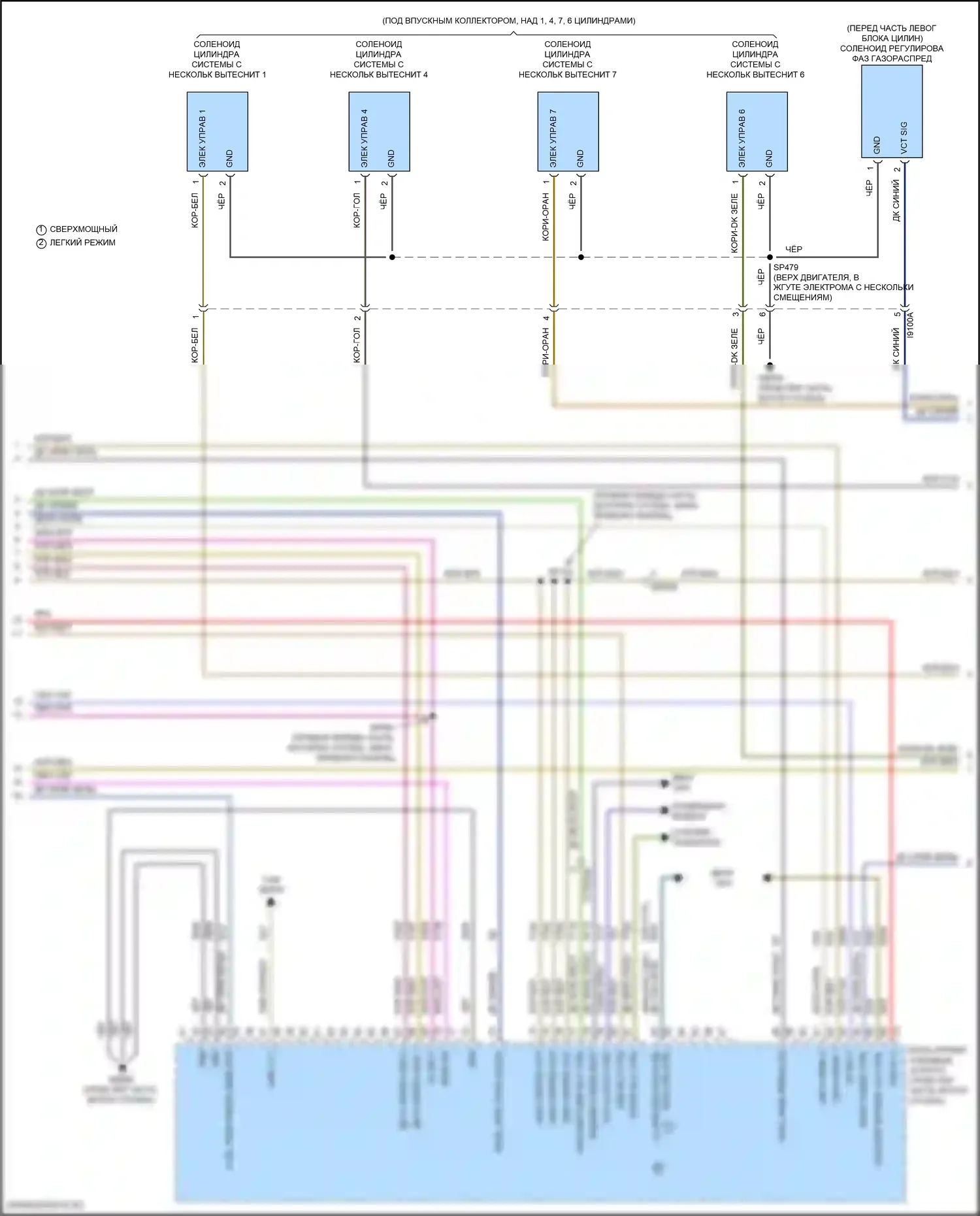 Durango SRT Dodge III рестайлинг 2 (2020-2024): Электросхема двигателя 5.7л (3 из 6) 