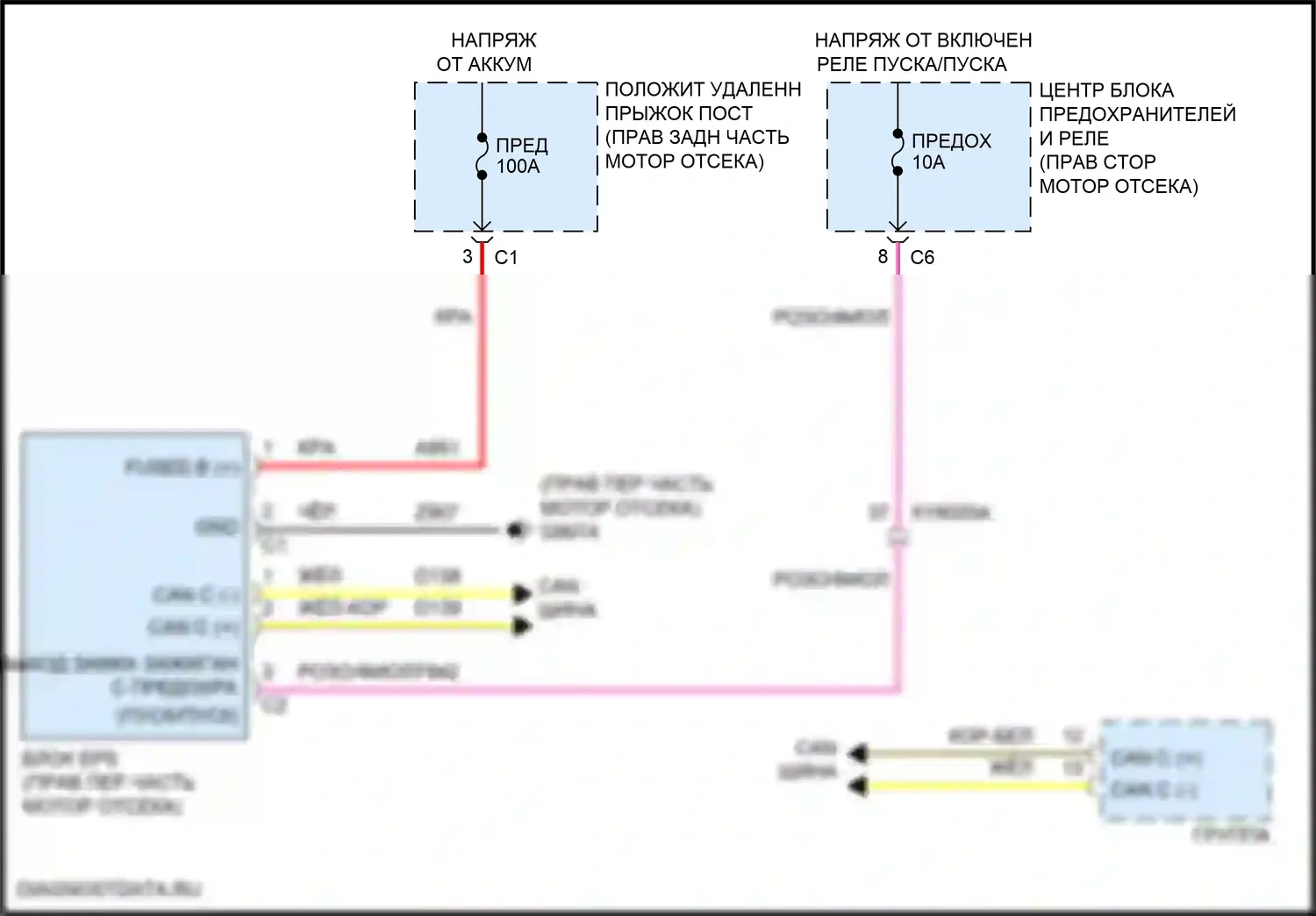 Durango SRT Dodge III рестайлинг 2 (2020-2024): Электросхема электроусилителя руля 