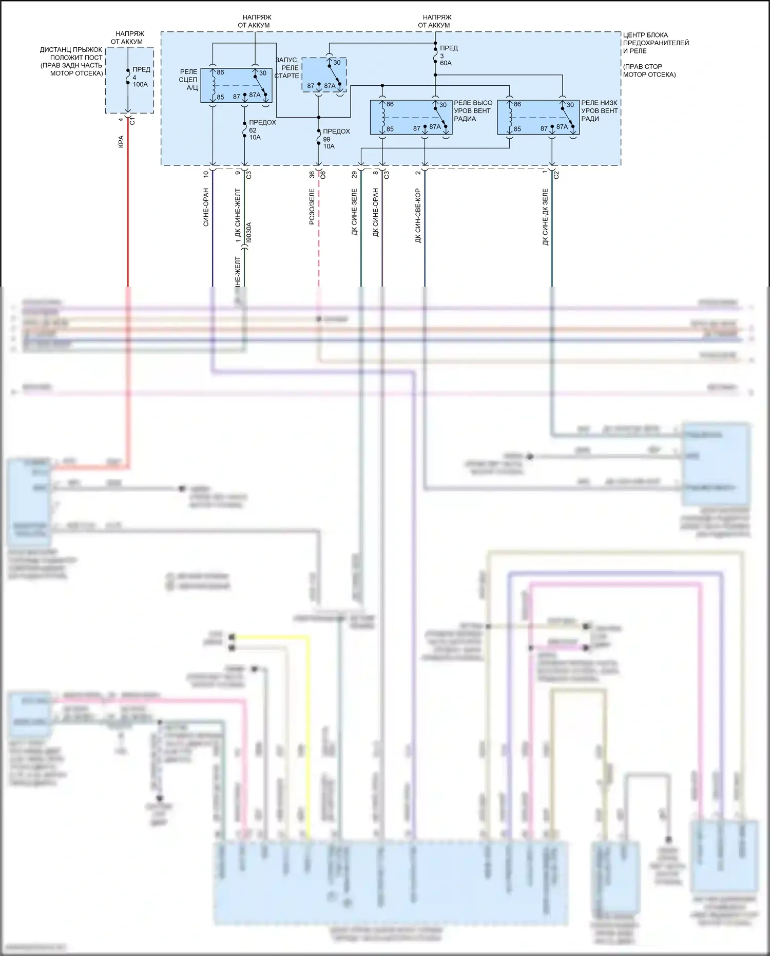 Durango SRT Dodge III рестайлинг 2 (2020-2024): Электросхема климат контроля (3 из 4) 